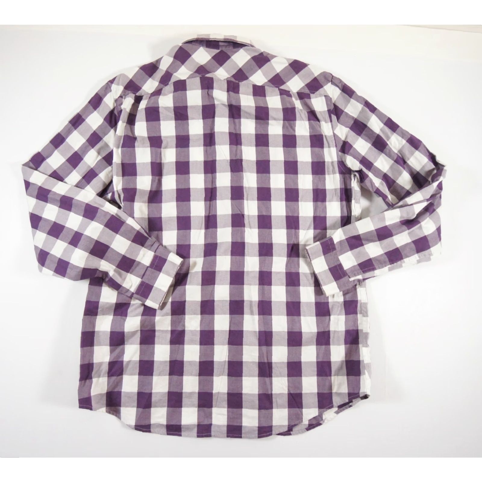 Pinko Thomas Pink Shirt Large Purple Plaid Button-Up Long Sleeve Cotton Mens Size US L / EU 52-54 / 3 - 5 Thumbnail