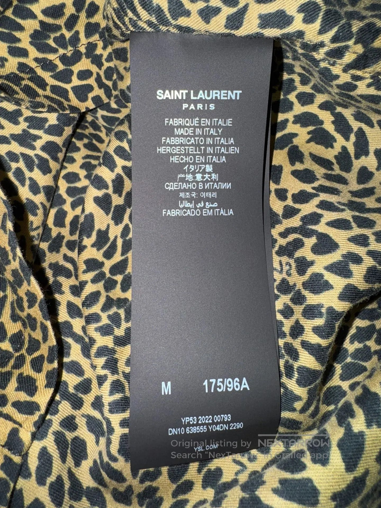 Saint Laurent Paris Saint Laurent Paris Leopard Print Short Sleeve Shirt| Size US M / EU 48-50 / 2 - 4 Thumbnail