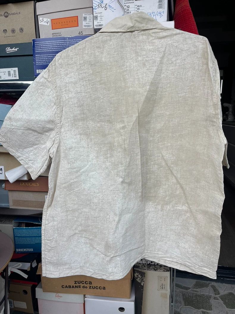 Our Legacy Our LegacyShort-sleeved cotton-linen shirt Size US S / EU 44-46 / 1 - 4 Thumbnail
