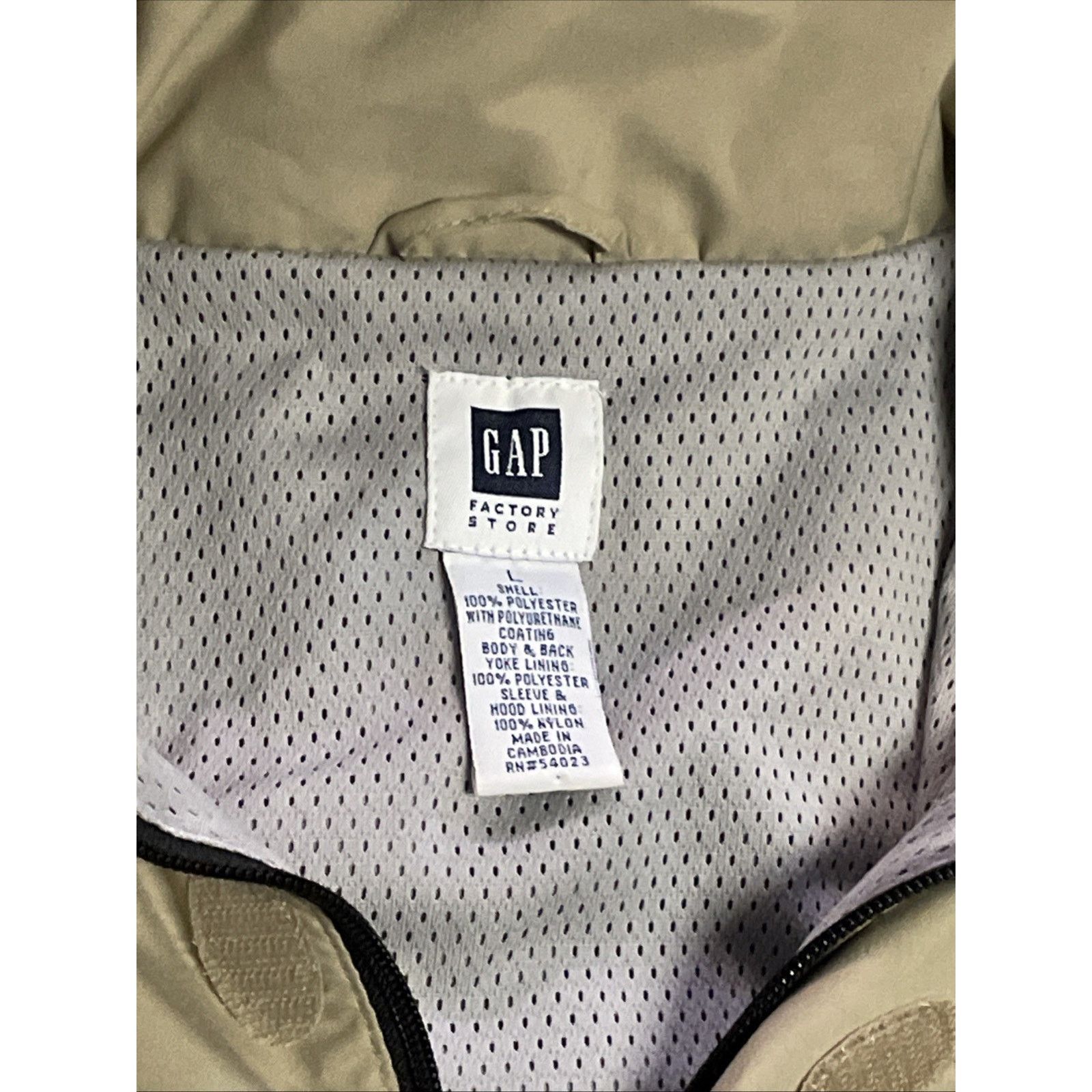 Gap VTG 90s Y2K GAP Nylon Anorak Jacket Mens Large Beige Size US L / EU 52-54 / 3 - 3 Thumbnail