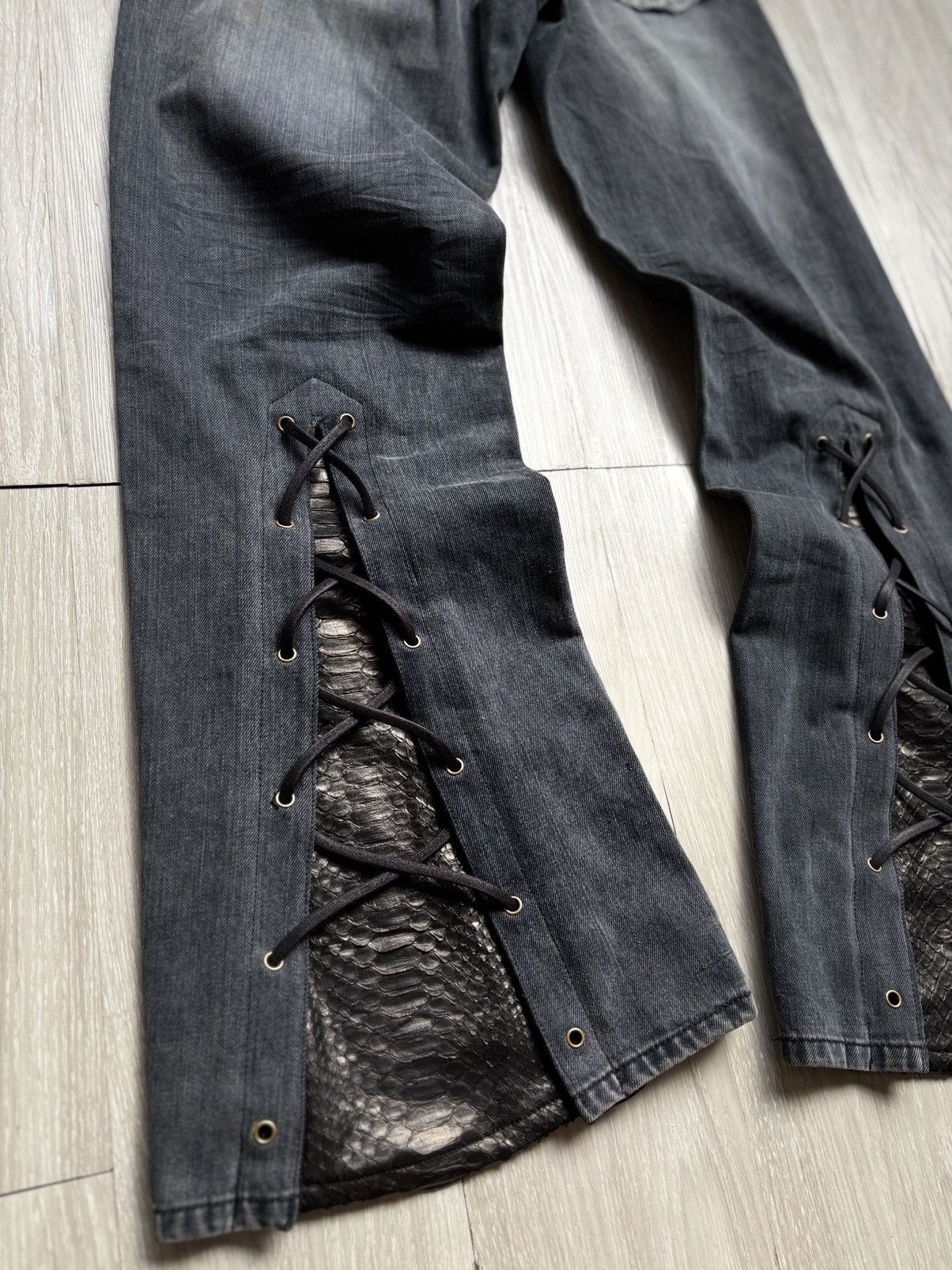 Japanese Brand Beanpole si lace up wideleg jeans Size US 28 / EU 44 - 7 Thumbnail