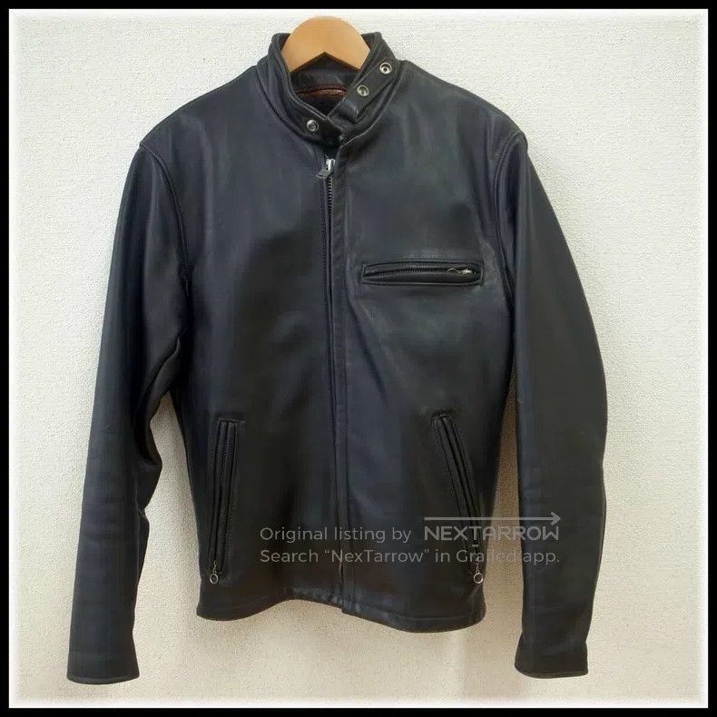 Schott Schott Straight stand-up collar leather jacket Size US XXS / EU 40 - 1 Thumbnail