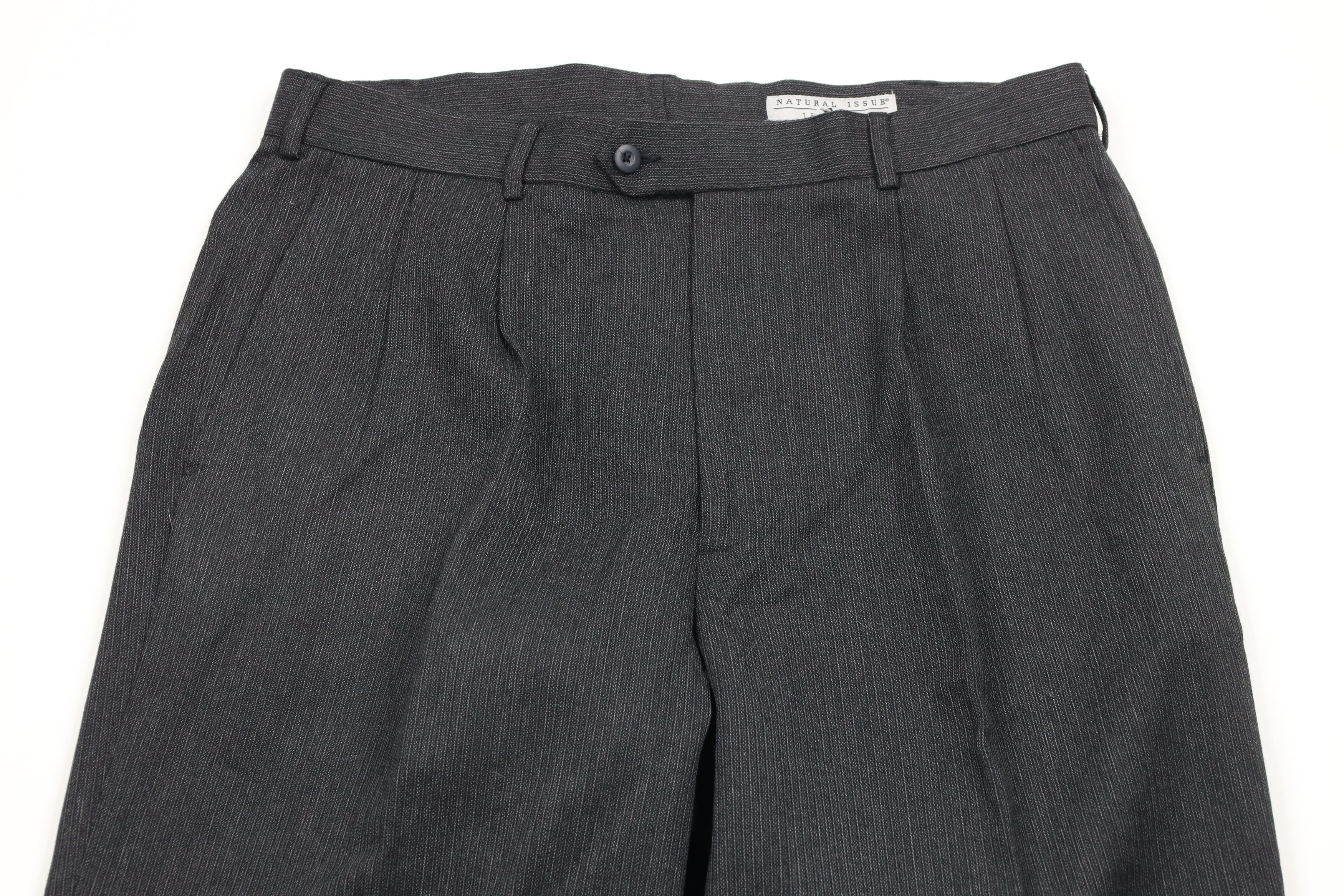 Vintage Vintage 90s Streetwear Pleated Textured Wide Leg Chino Pants Size US 34 / EU 50 - 2 Thumbnail