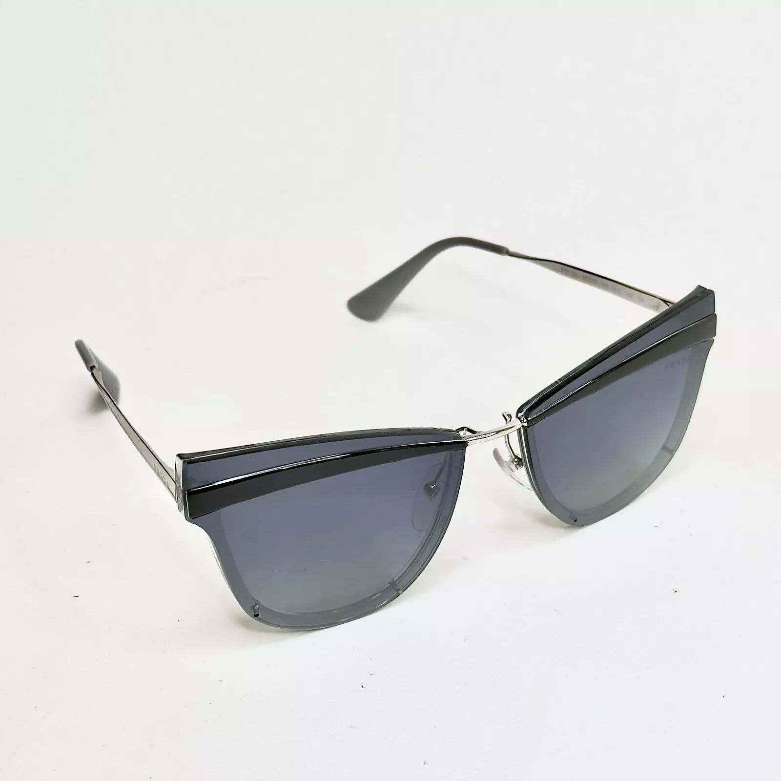 Prada PRADA 12U CINEMA Metal Sunglasses Silver Blue PR12US 12US Size ONE SIZE - 6 Thumbnail