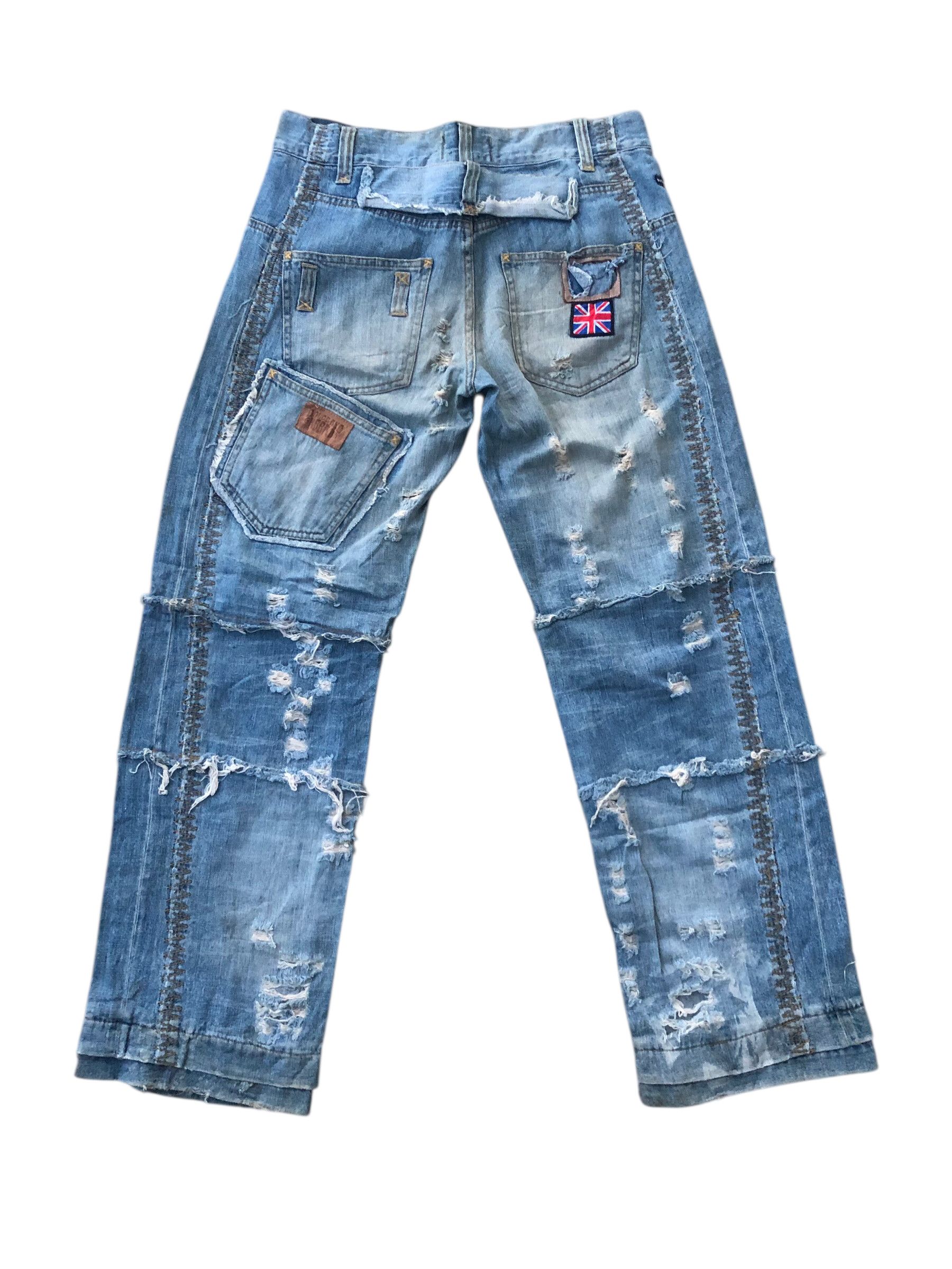 Dolce & Gabbana 💯DOLCE & GABBANA Vintage Distressed Style Worn Denim Jeans Size US 33 - 2 Thumbnail