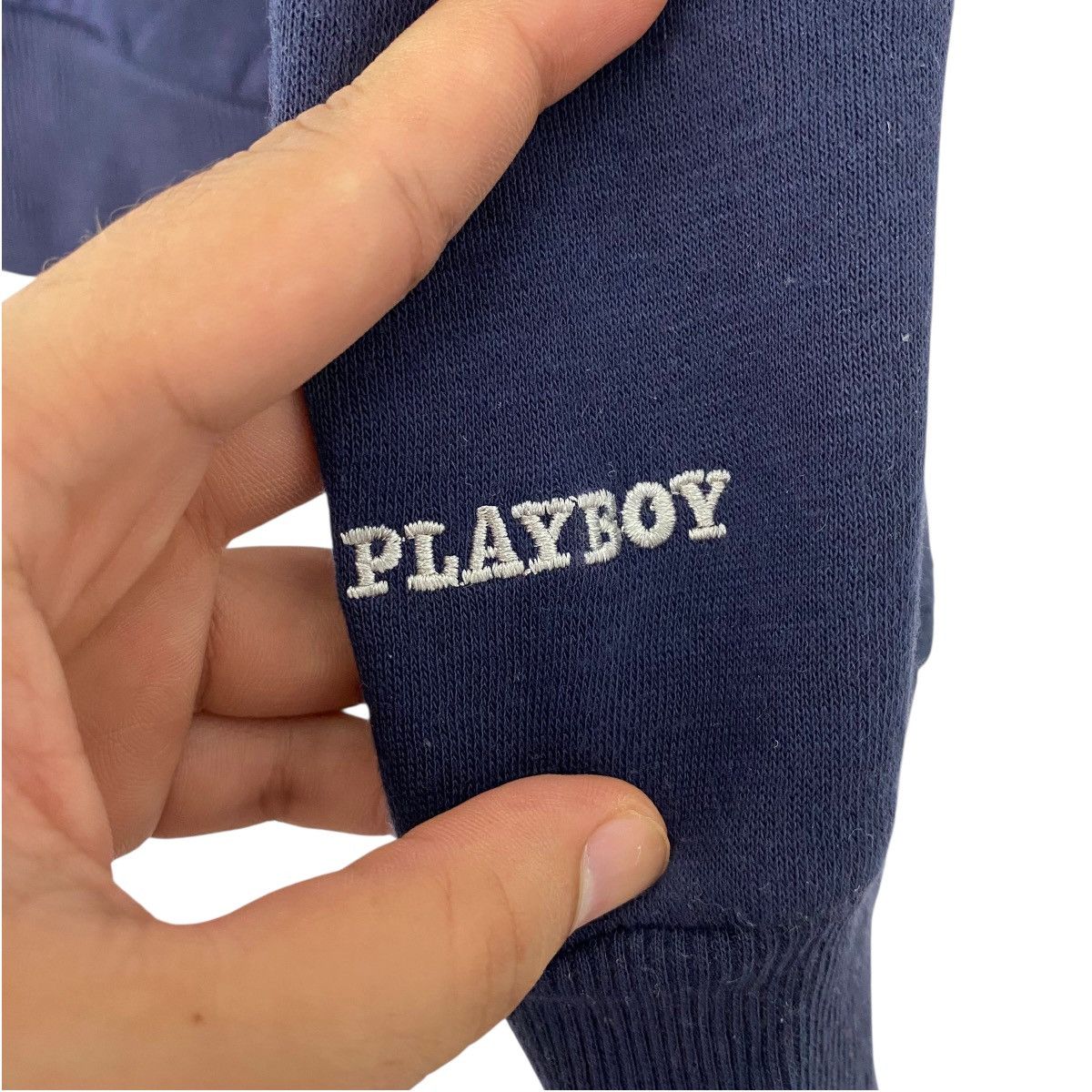 Vintage Vintage Playboy Sweatshirt Crewneck Navy Blue Small Logo Size US L / EU 52-54 / 3 - 5 Thumbnail