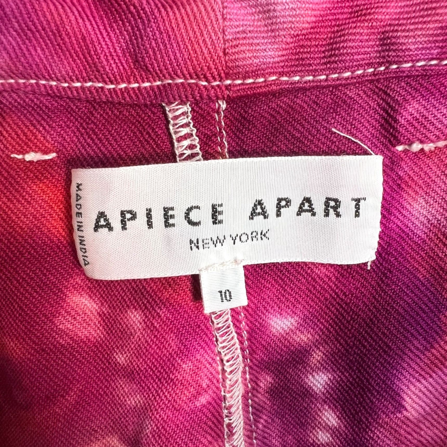 Apiece Apart Apiece Apart Pink Tie Dye Pants Womens Casual Straight-Leg Size 10 Cotton Size 32" / US 10 / IT 46 - 3 Thumbnail
