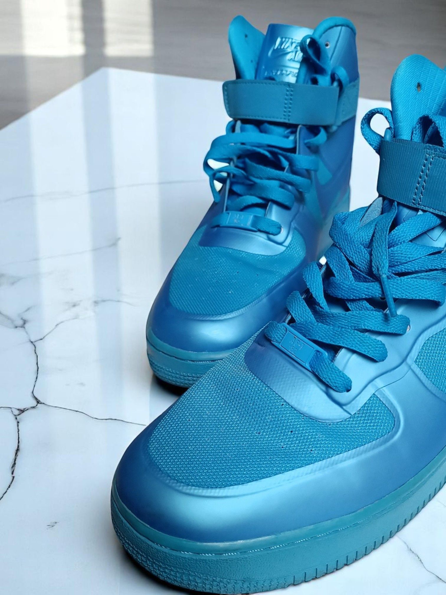Nike NIKE AIR FORCE 1 HI HYPERFUSE PRM 'BLUE GLOW' DS (2011) Size US 10 / EU 43 - 20 Thumbnail