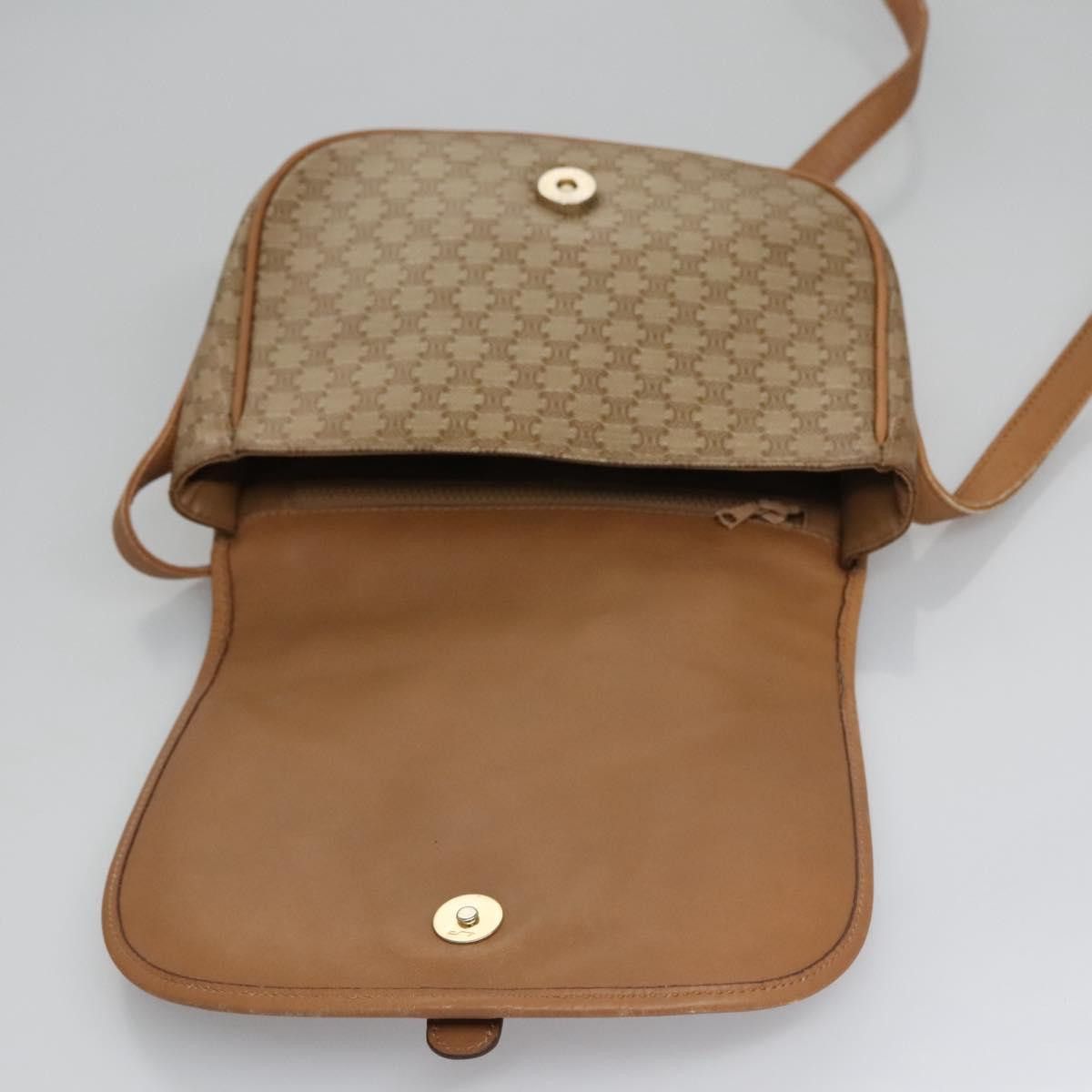 Celine CELINE Macadam Canvas Shoulder Bag Beige Size ONE SIZE - 15 Thumbnail