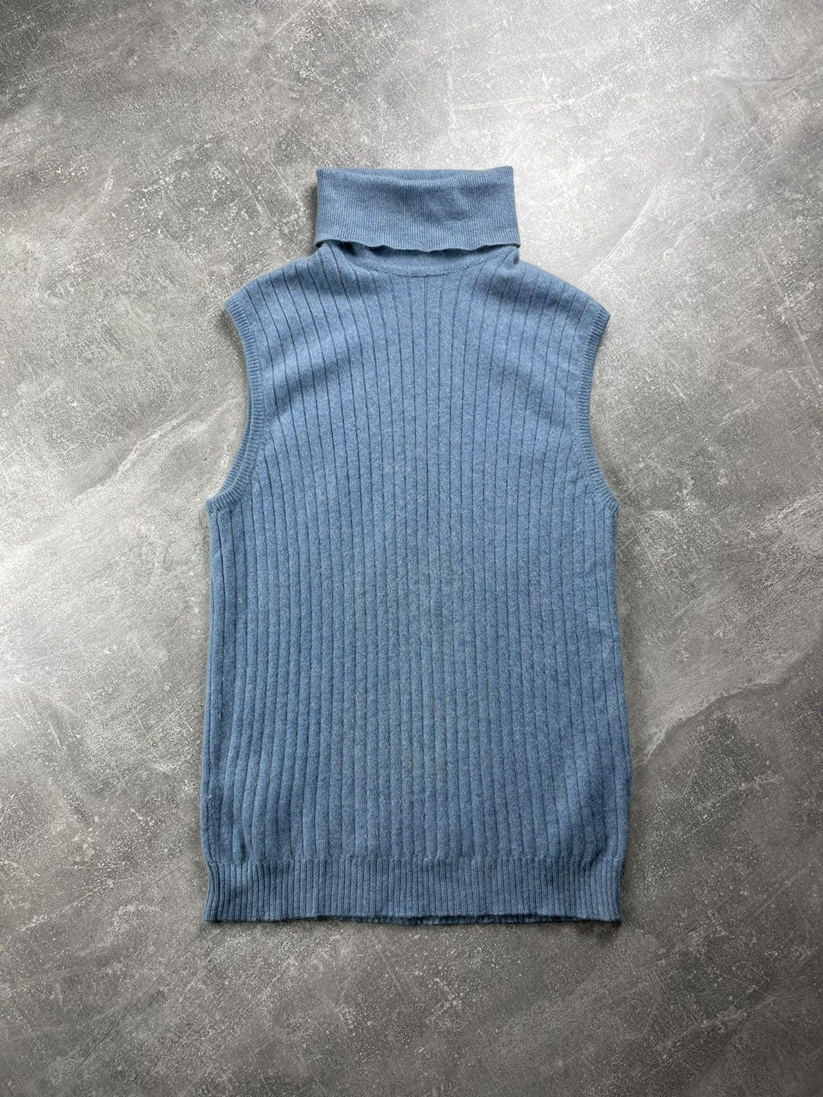 Loro Piana Loro Piana Cashmere Sleeveless Turtleneck Knit Light Blue Size L / US 10 / IT 46 - 1 Thumbnail