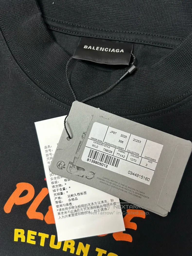 Balenciaga Balenciaga Chest Embroidered Rainbow Letter Logo Short Sle Size US L / EU 52-54 / 3 - 4 Thumbnail