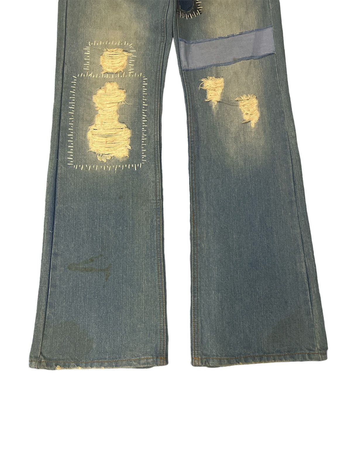 If Six Was Nine FLARED💥BONDS&PEACE SASHIKO BORO KAPITAL STYLE PANT Size US 30 / EU 46 - 4 Thumbnail