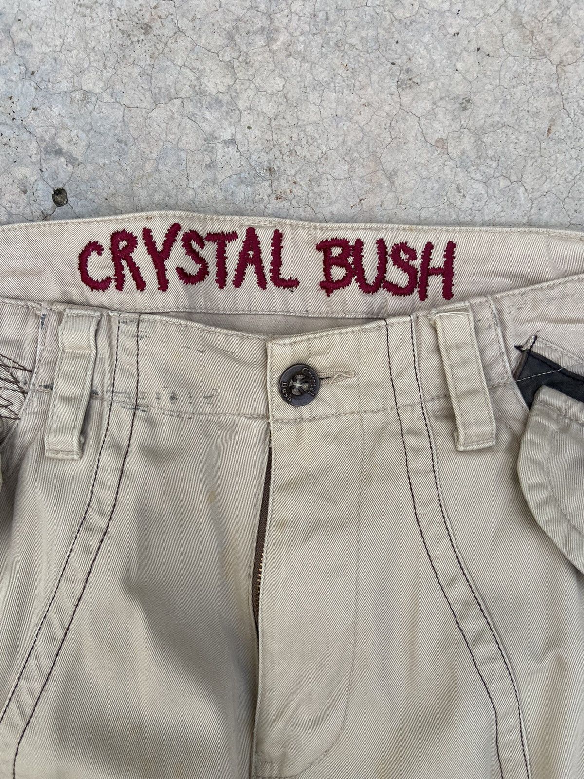 If Six Was Nine 🔥 Crystal Bush Cargo pants bondage hysteria distressed Size US 35 - 7 Thumbnail