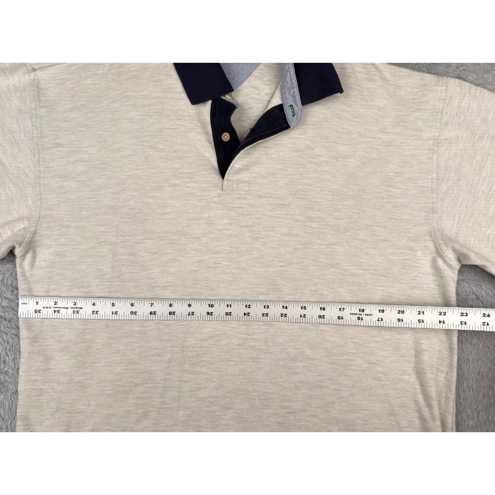 Tommy Hilfiger Tommy Hilfiger Polo Shirt Men XL Gray Long Sleeve Slim Cotton Knit Golf Size US XL / EU 56 / 4 - 7 Thumbnail