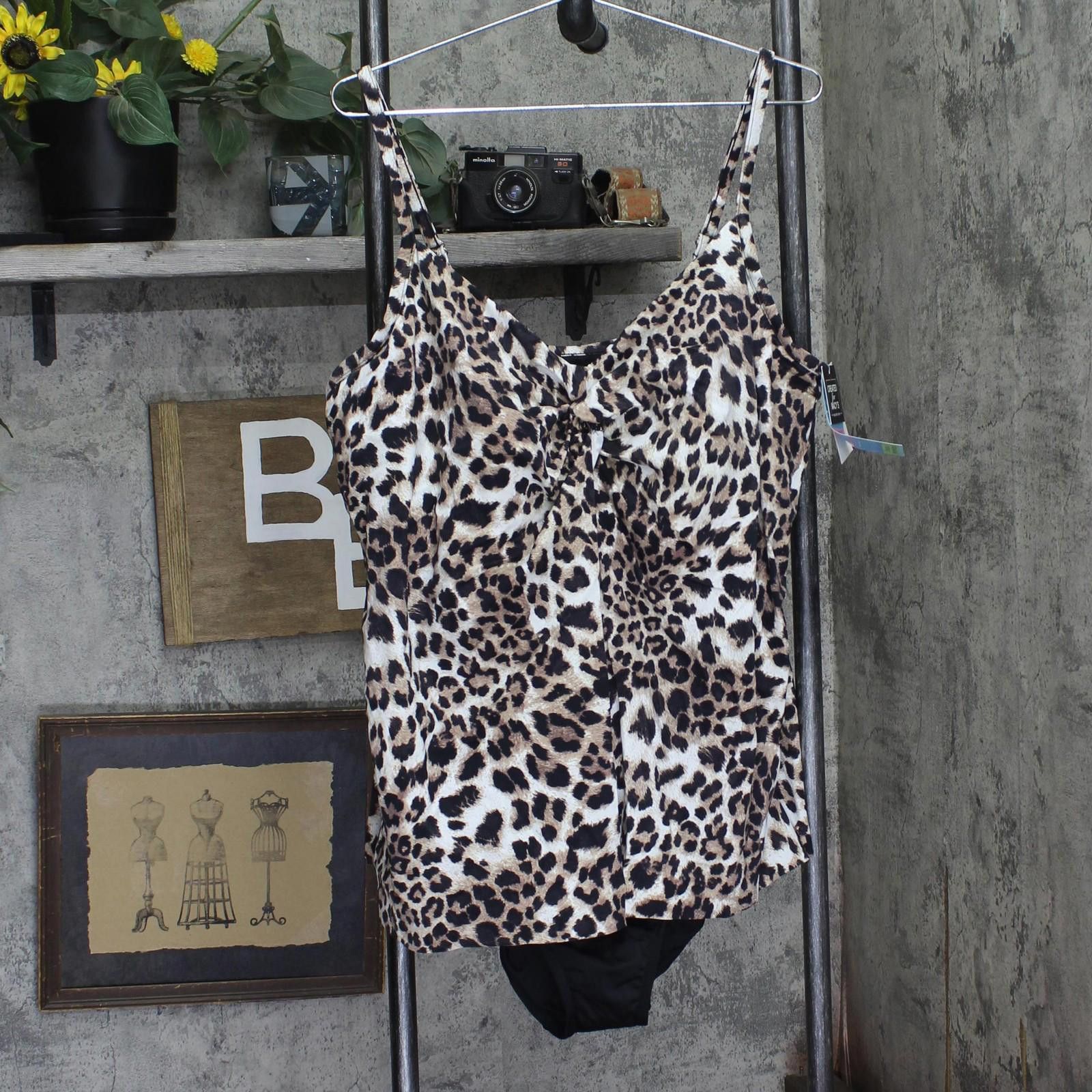 Other Nwt Swim Solutions Fauxkini Swimsuit Hidden Spots Brown 24w Size ONE SIZE - 1 Thumbnail