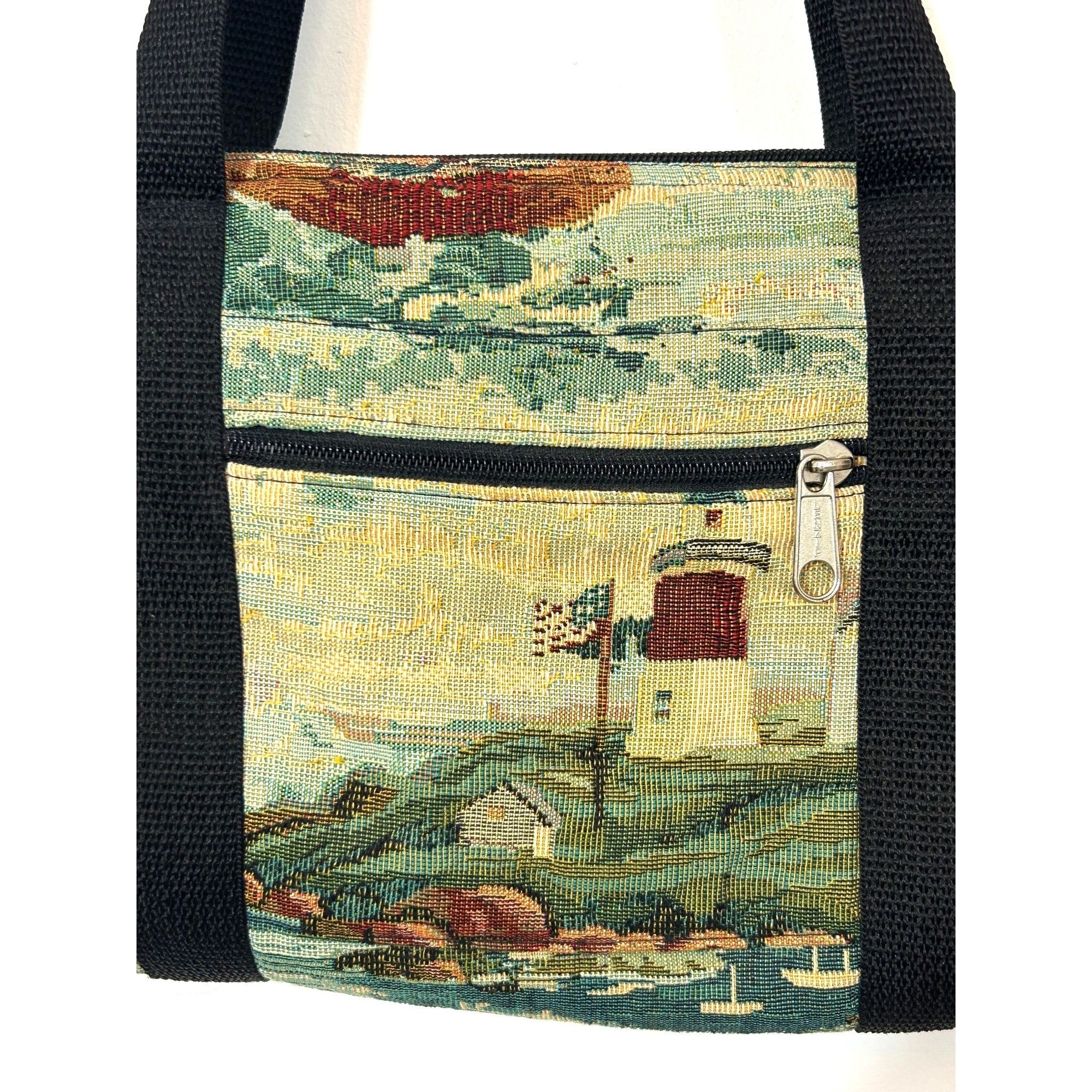 Other Tapestry Fabric Handbag Seaside Lighthouse Sailboats Seagull Size ONE SIZE - 17 Thumbnail