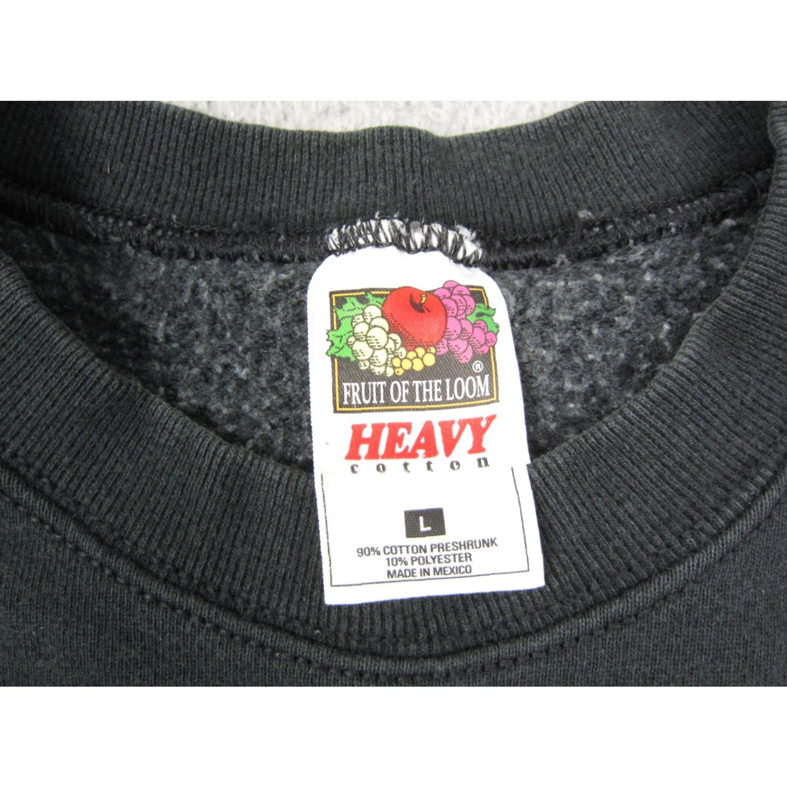 Fruit Of The Loom VINTAGE Fruit of the Loom Sweatshirt Mens L Black 90s Parade Y2K Biker Bears Motor Shirt Pullover Crew Neck Cotton Polyester Fleece All Seasons Size US L / EU 52-54 / 3 - 4 Thumbnail