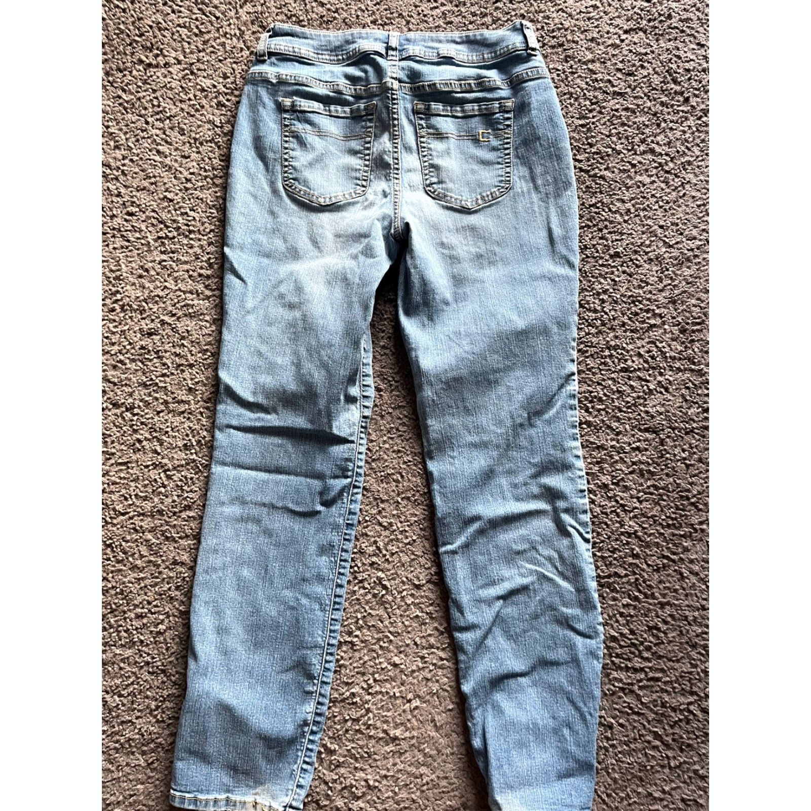 Vintage Chico's Women's Denim Jeans 0 Short Blue Slimming Mid Rise Straight 5 Pockets Cotton Blend Size 25" / US 0 / IT 36 - 3 Thumbnail