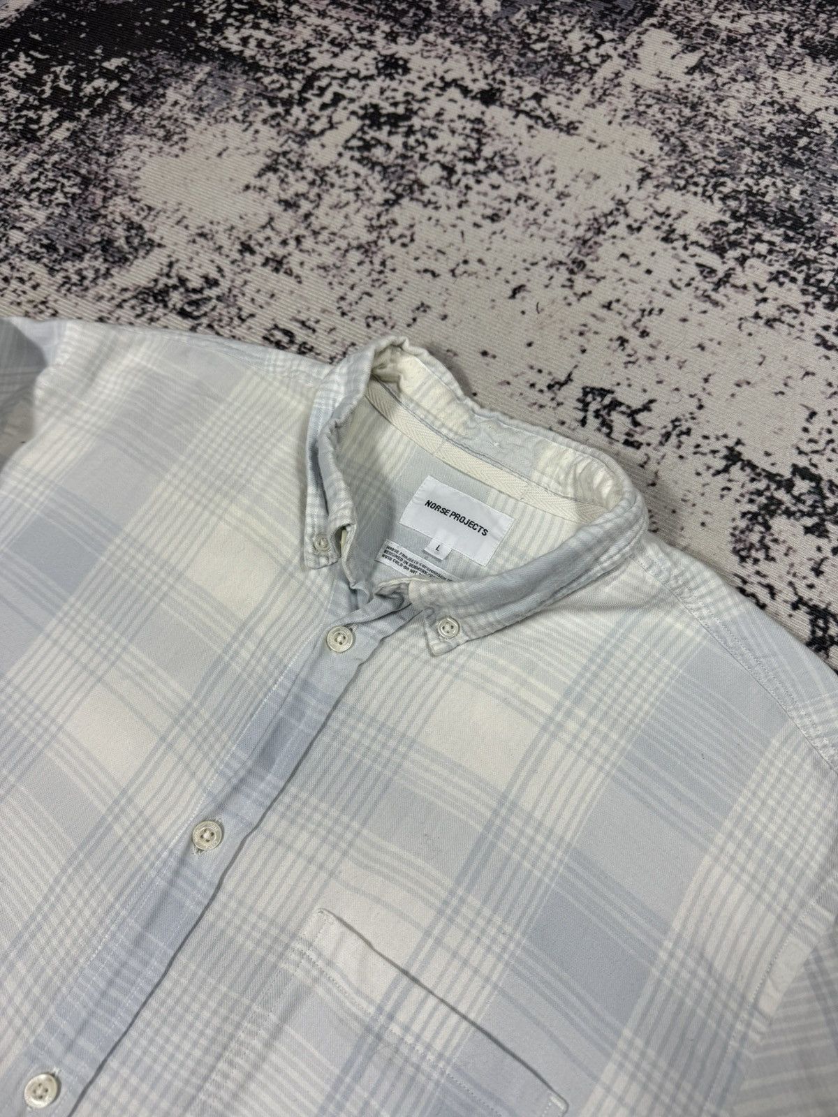 Norse Projects Norse Projects Osvald Light Check Long Sleeve Shirt Button Size US L / EU 52-54 / 3 - 3 Thumbnail