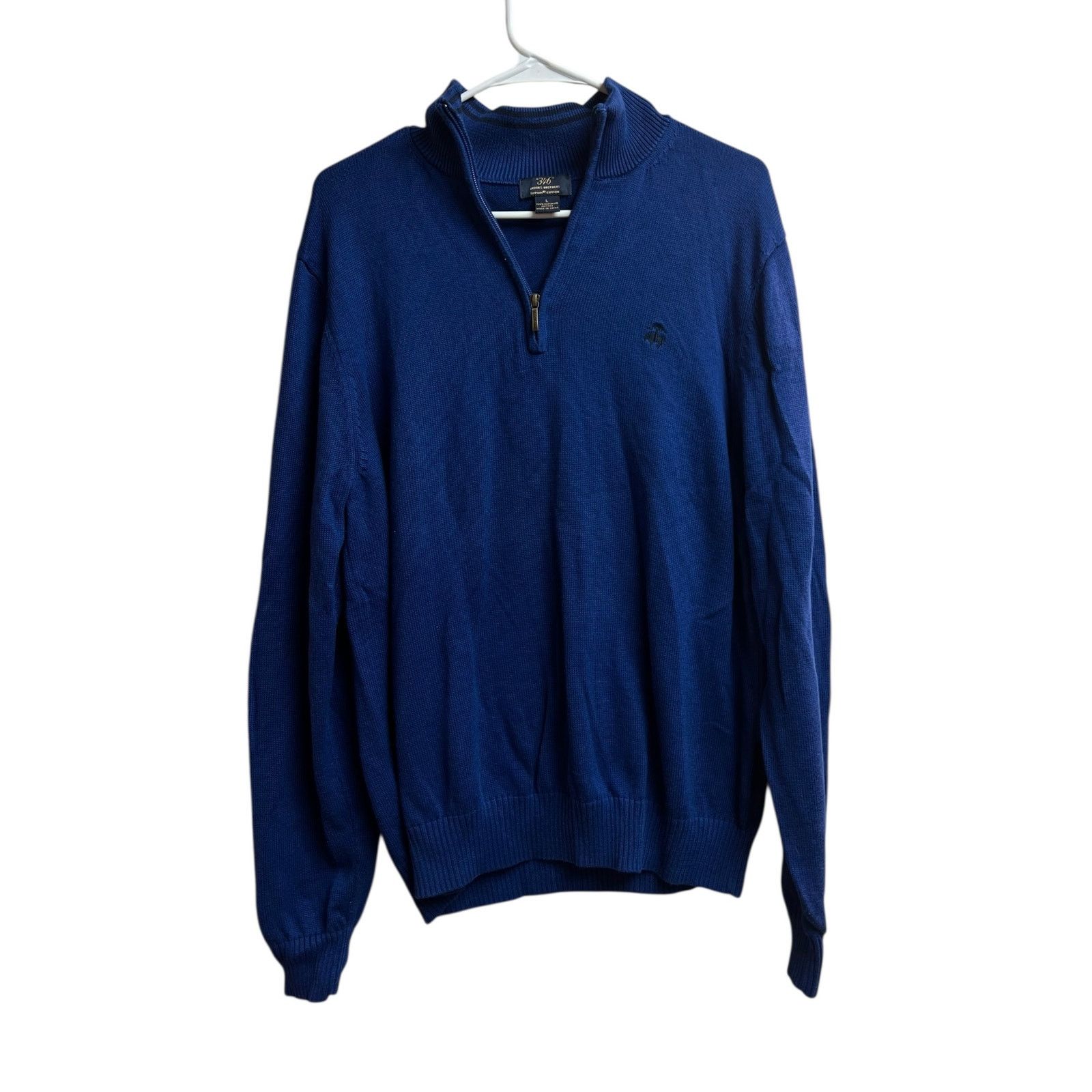 Brooks Brothers Brooks Brothers 346 Men's Quarter Zip Sweater Supima Cotton Size US L / EU 52-54 / 3 - 1 Thumbnail
