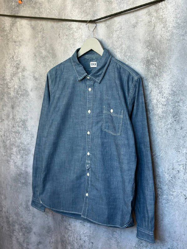 Edwin Edwin Japan Jeans Shirt Button Up Vintage LS Blue Denim Size US L / EU 52-54 / 3 - 1 Thumbnail