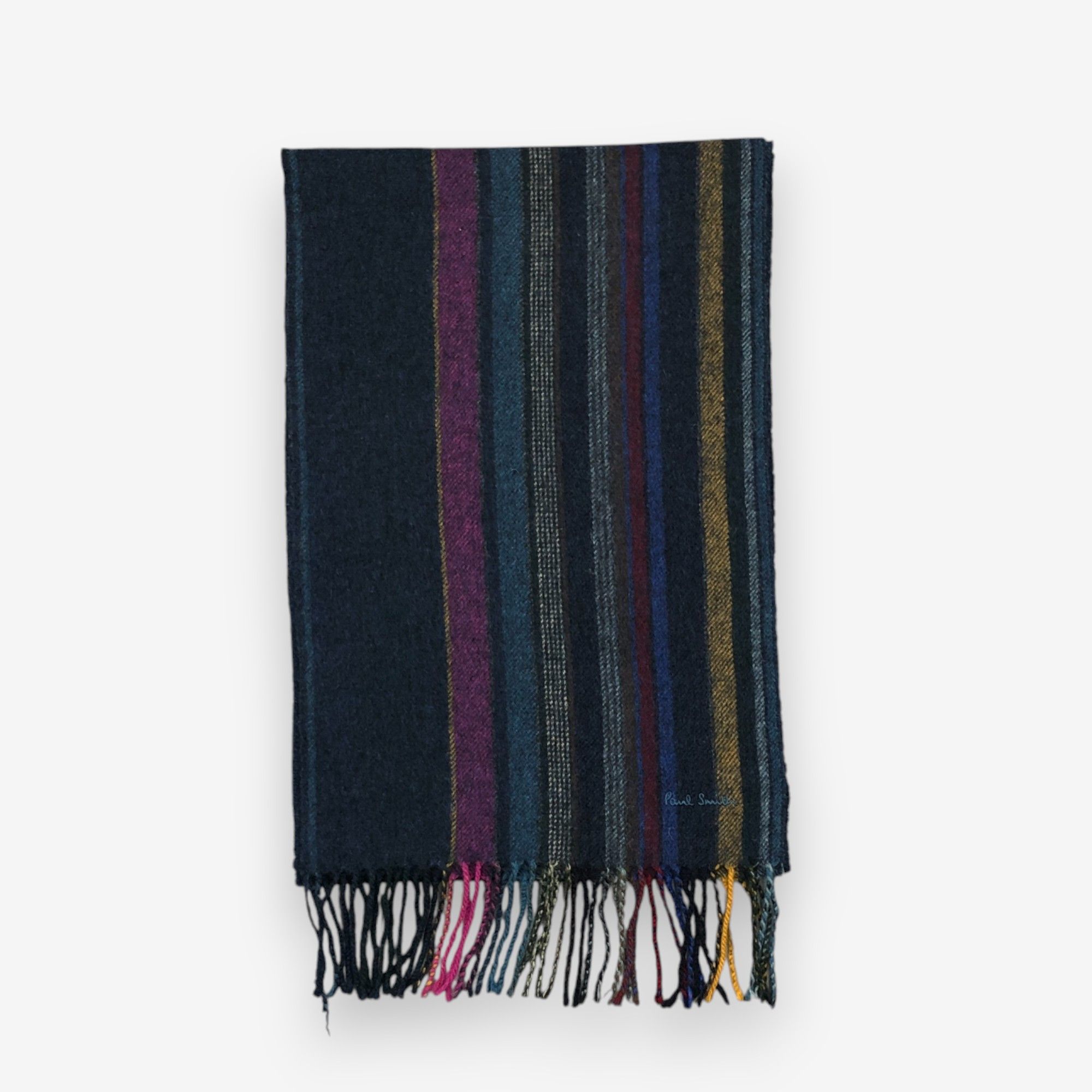 Paul Smith Vintage Paul Smith Scarf Muffler Wool Winter Fringe Scarves Size ONE SIZE - 2 Thumbnail