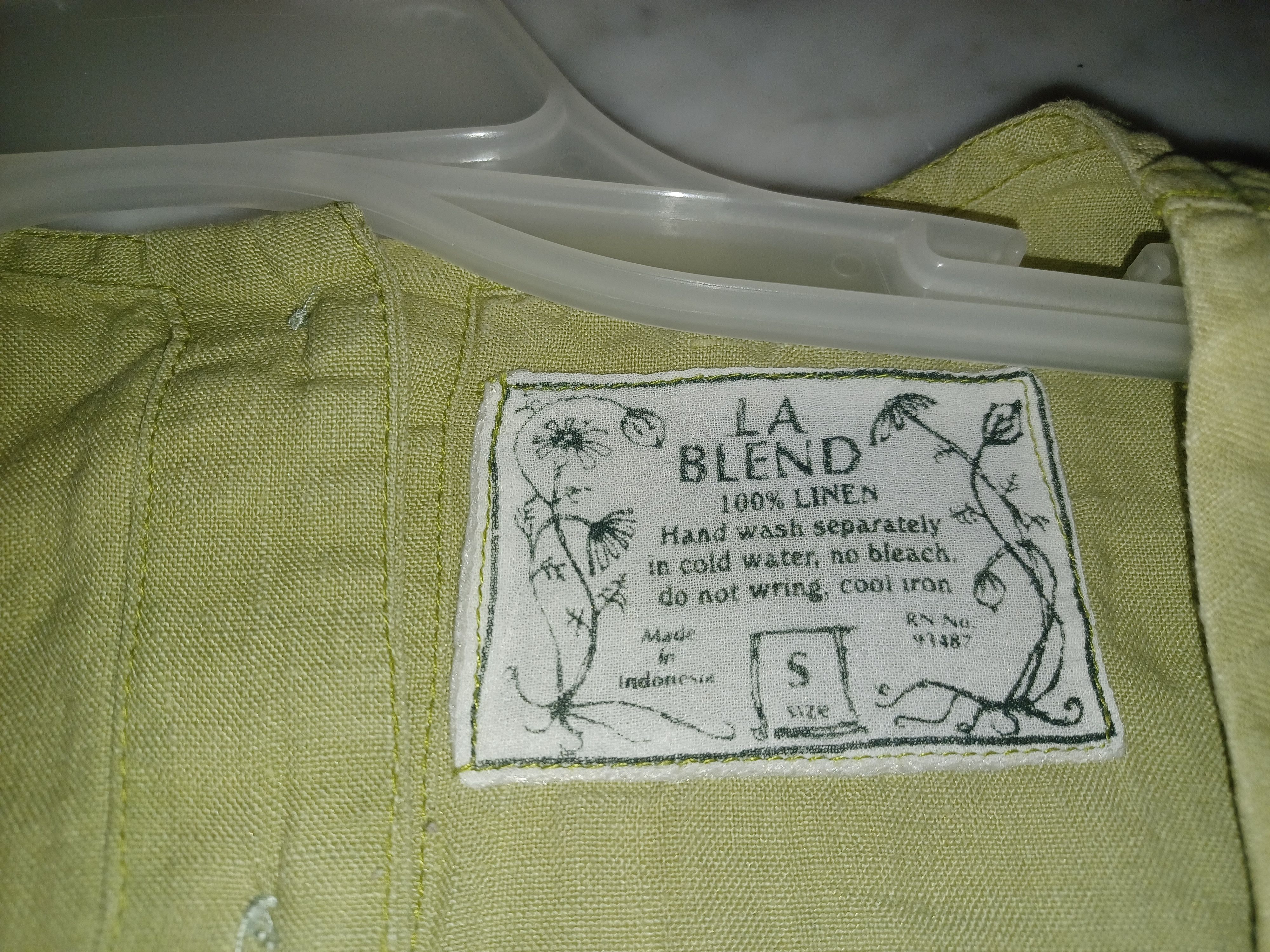 Other LA Blend 100% Linen Women's Top Small Green Size S / US 4 / IT 40 - 4 Thumbnail
