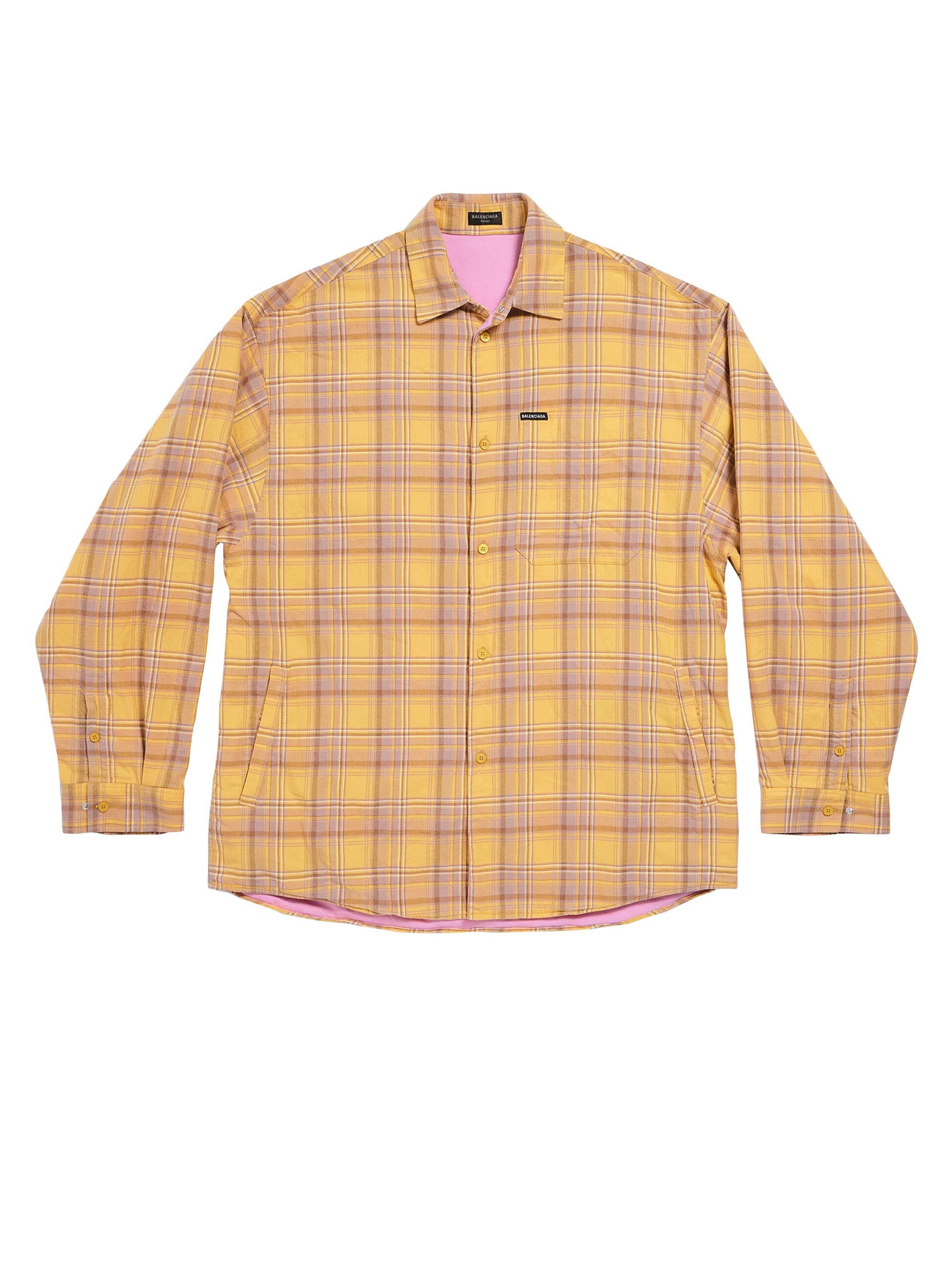 Balenciaga lined shirt checked oversize yellow Size US XS / EU 42 / 0 - 1 Thumbnail