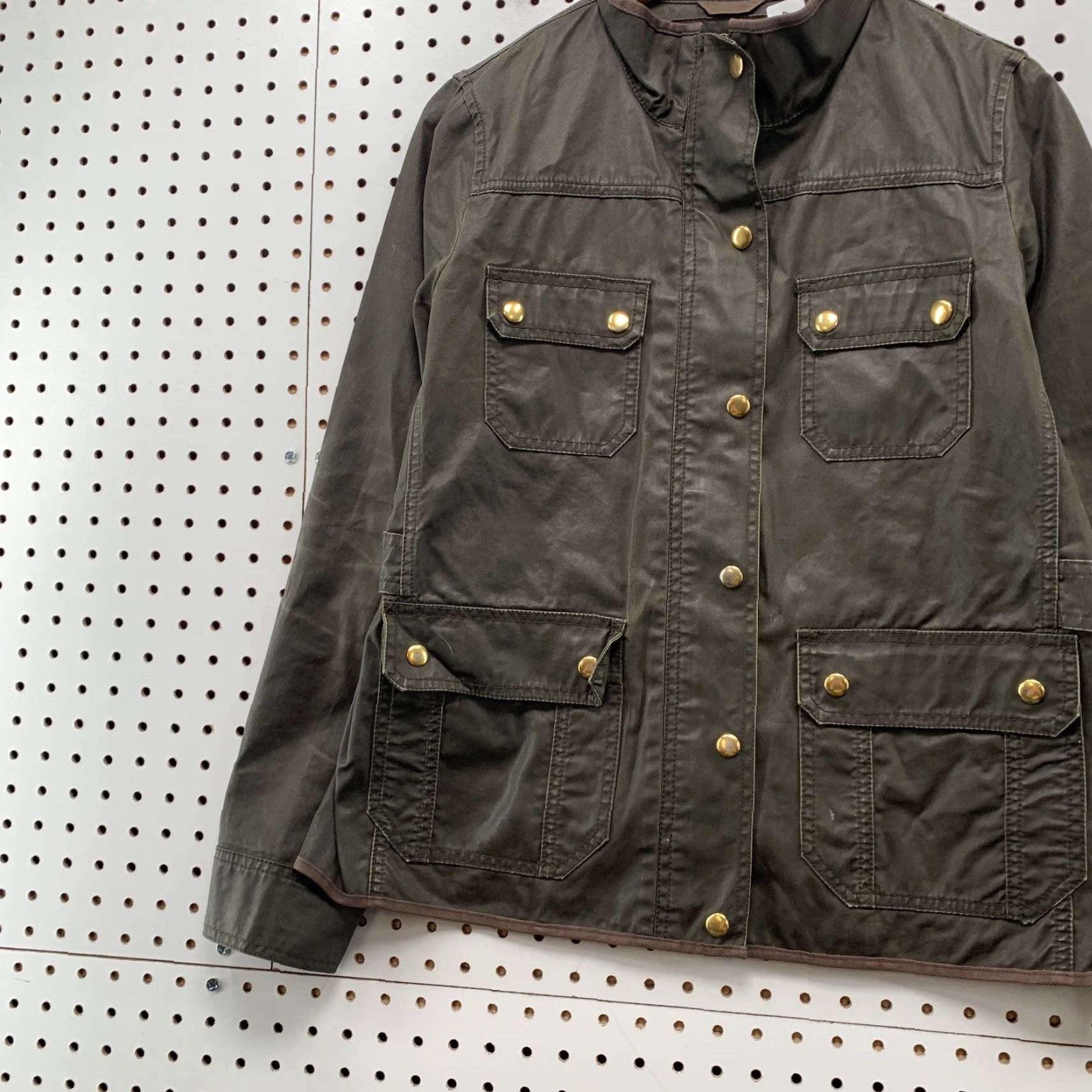 J.Crew VINTAGE J Crew Waxed Field Jacket Womens M Brown Relaxed Boyfriend Fit Hunt Jacket Size M / US 6-8 / IT 42-44 - 5 Thumbnail