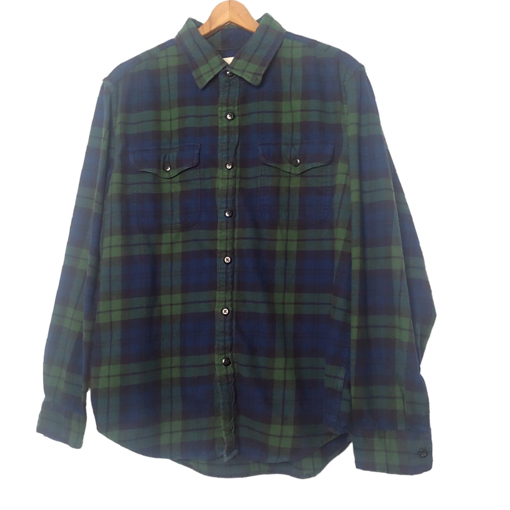 American Eagle Outfitters American Eagle Outfitters Flannel Shirt Large Blackwatch Plaid Soft Long Sleeve Mens Size US L / EU 52-54 / 3 - 2 Thumbnail