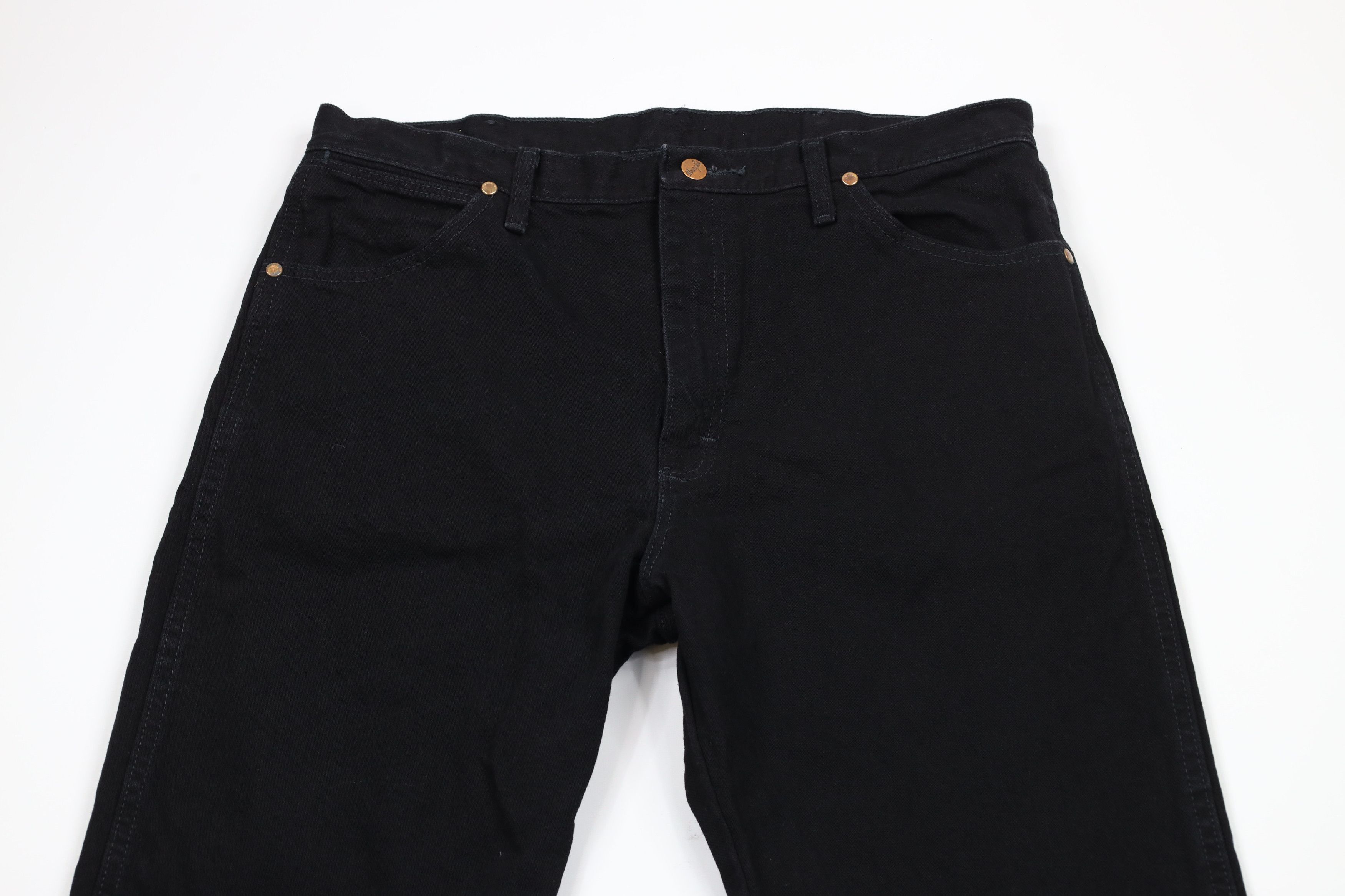 Vintage × Wrangler Vintage Wrangler Straight Leg Denim Jeans Black Cotton Size US 36 / EU 52 - 2 Thumbnail