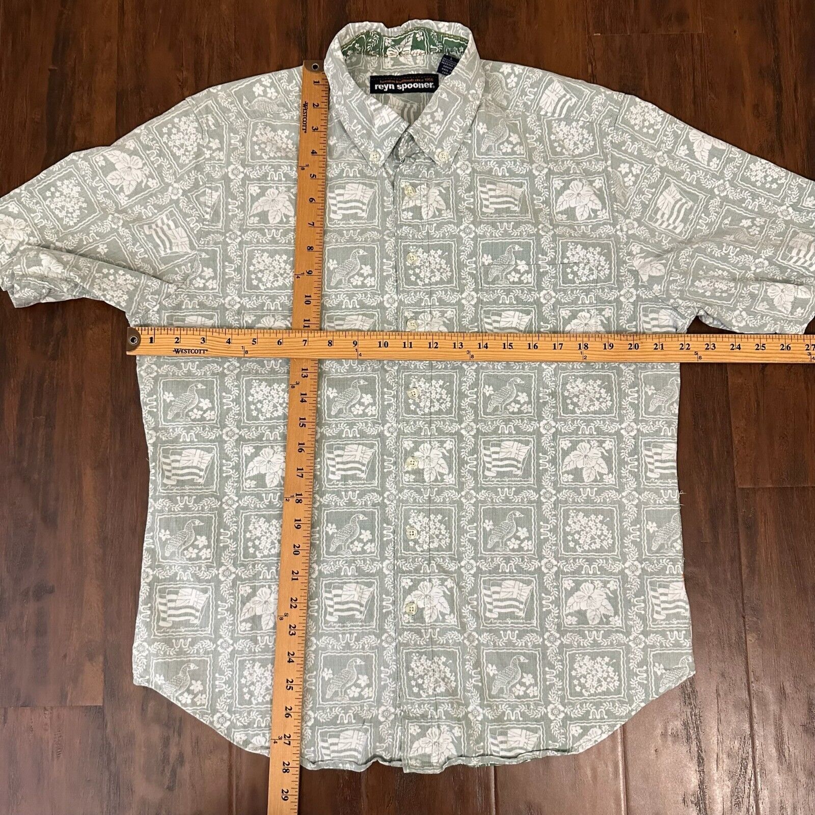 Reyn Spooner VTG REYN SPOONER Patchwork Hawaiian Shirt Flag Floral Animal Size US L / EU 52-54 / 3 - 8 Thumbnail