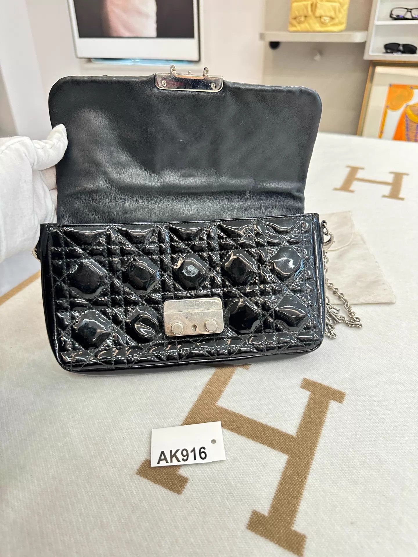 Dior Dior Patent Leather Chain Bag 23x3x14 AK916 Size ONE SIZE - 6 Thumbnail