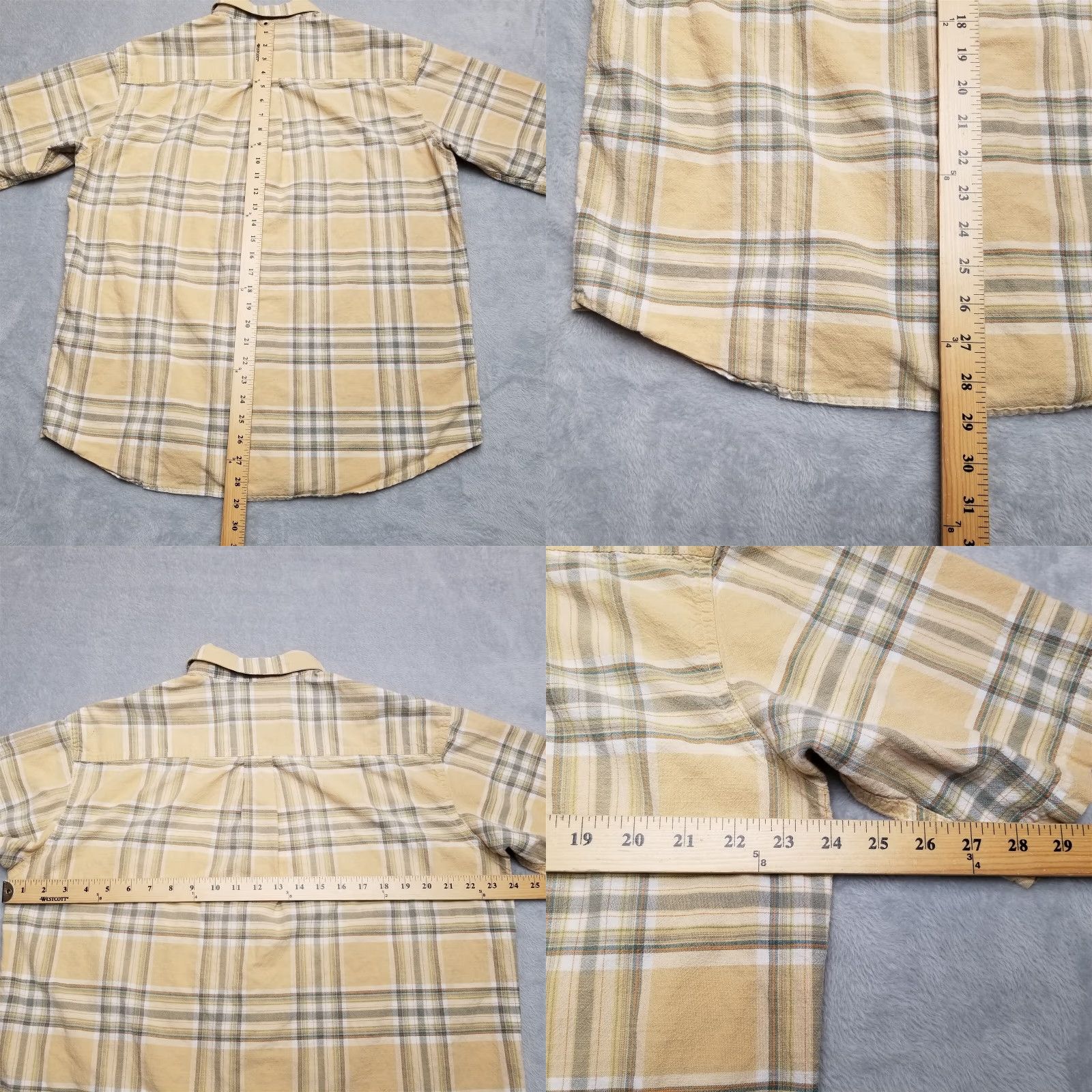 Vintage VINTAGE RedHead Shirt Mens L Beige Plaid 100% Cotton Short Sleeve Casual Outdoor Size US L / EU 52-54 / 3 - 8 Thumbnail