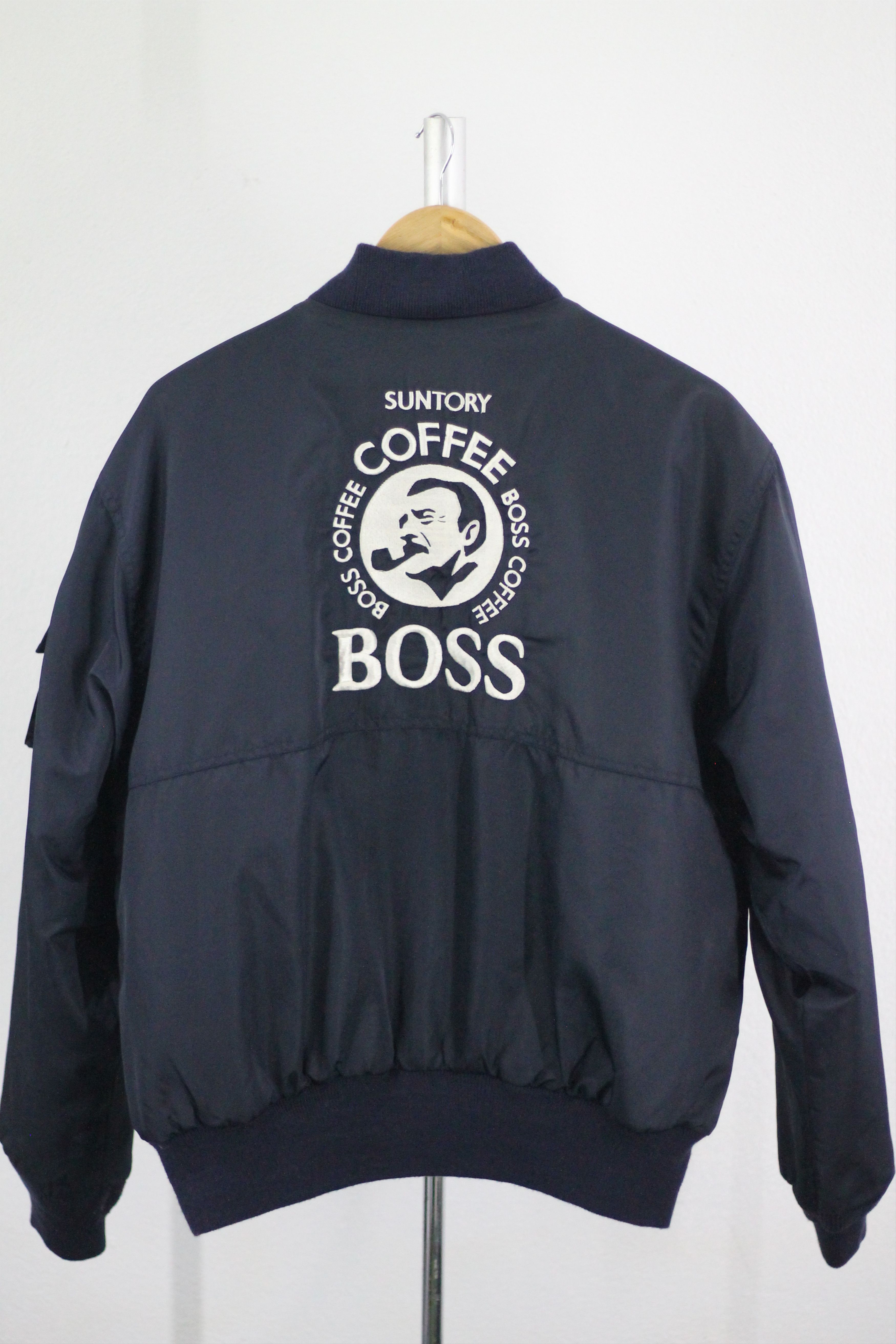 Japanese Brand × Vintage Vintage Suntory Boss Coffee Big Logo Bomber Jacket Size US L / EU 52-54 / 3 - 8 Thumbnail