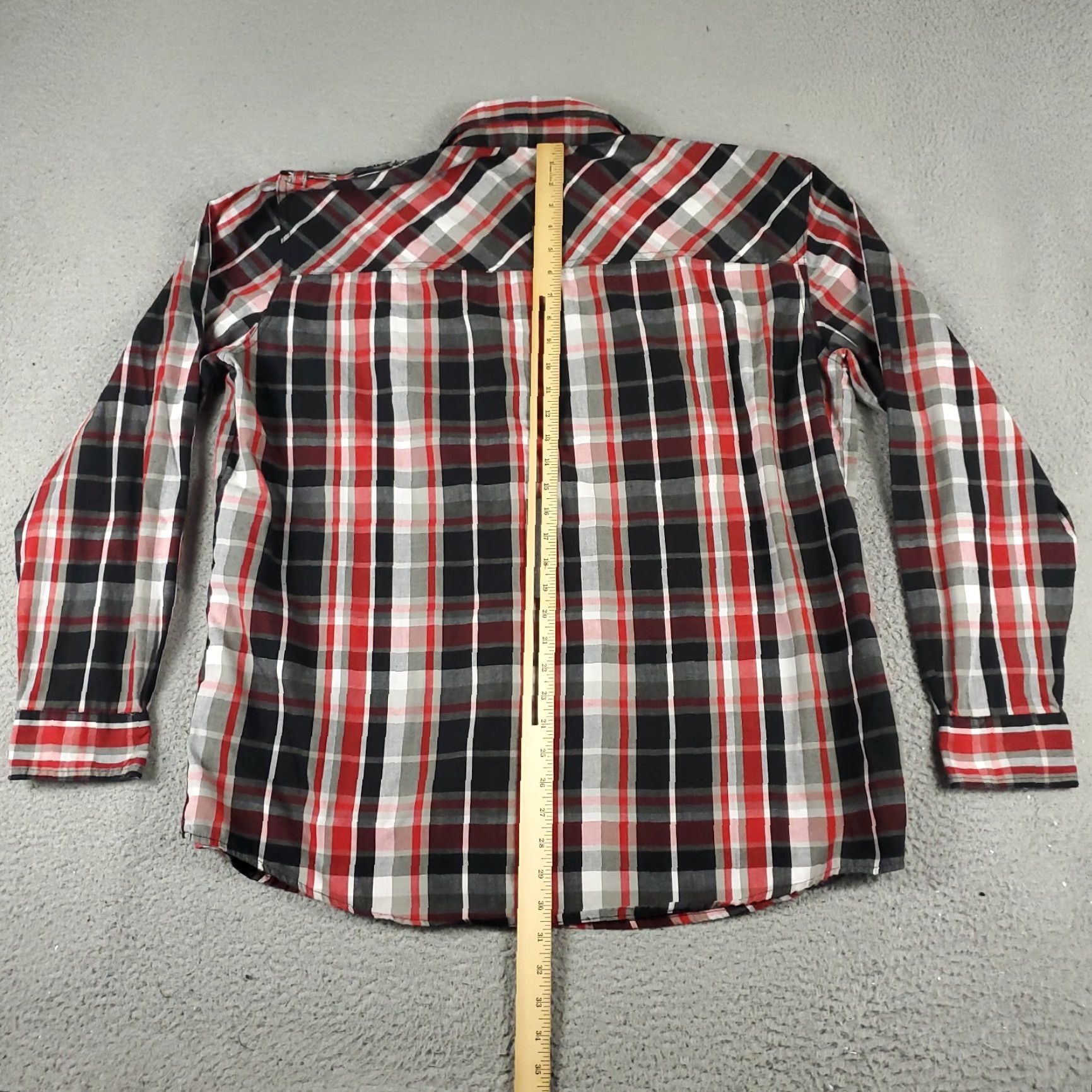 Coogi COOGI Button-Up Shirt Men 3X Red Plaid Long Sleeve Casual Button-Down Cotton Big & Tall Mens Shirt Size US XXL / EU 58 / 5 - 3 Thumbnail