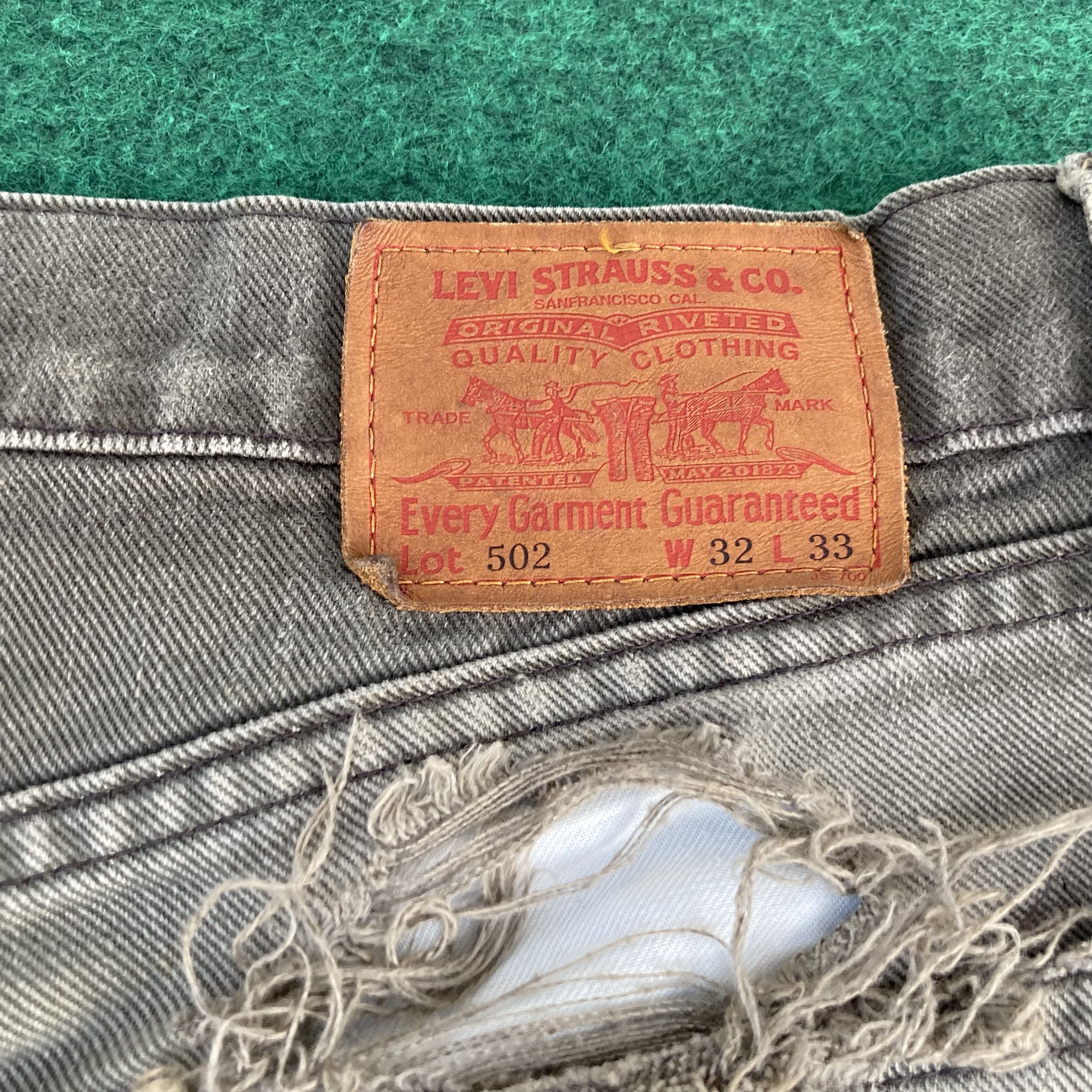 Levi's × Vintage 31x32 Vtg Levis 502 Faded Distressed Ripped Punk Sz 31 Jeans Size US 31 - 10 Thumbnail