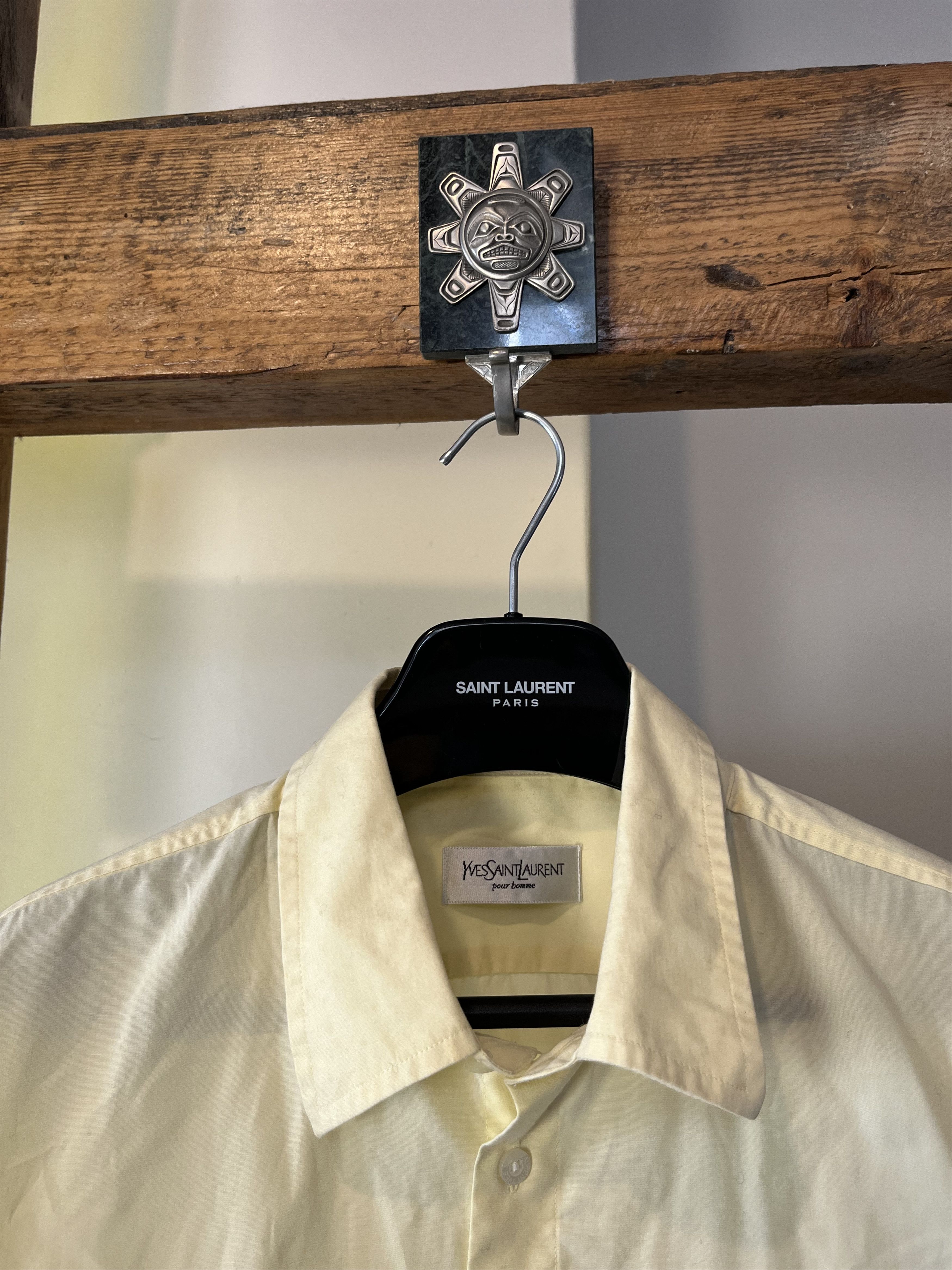 Vintage × Yves Saint Laurent 90s Yves Saint Laurent YSL Pour Homme Vintage Shirt Size US XL / EU 56 / 4 - 3 Thumbnail
