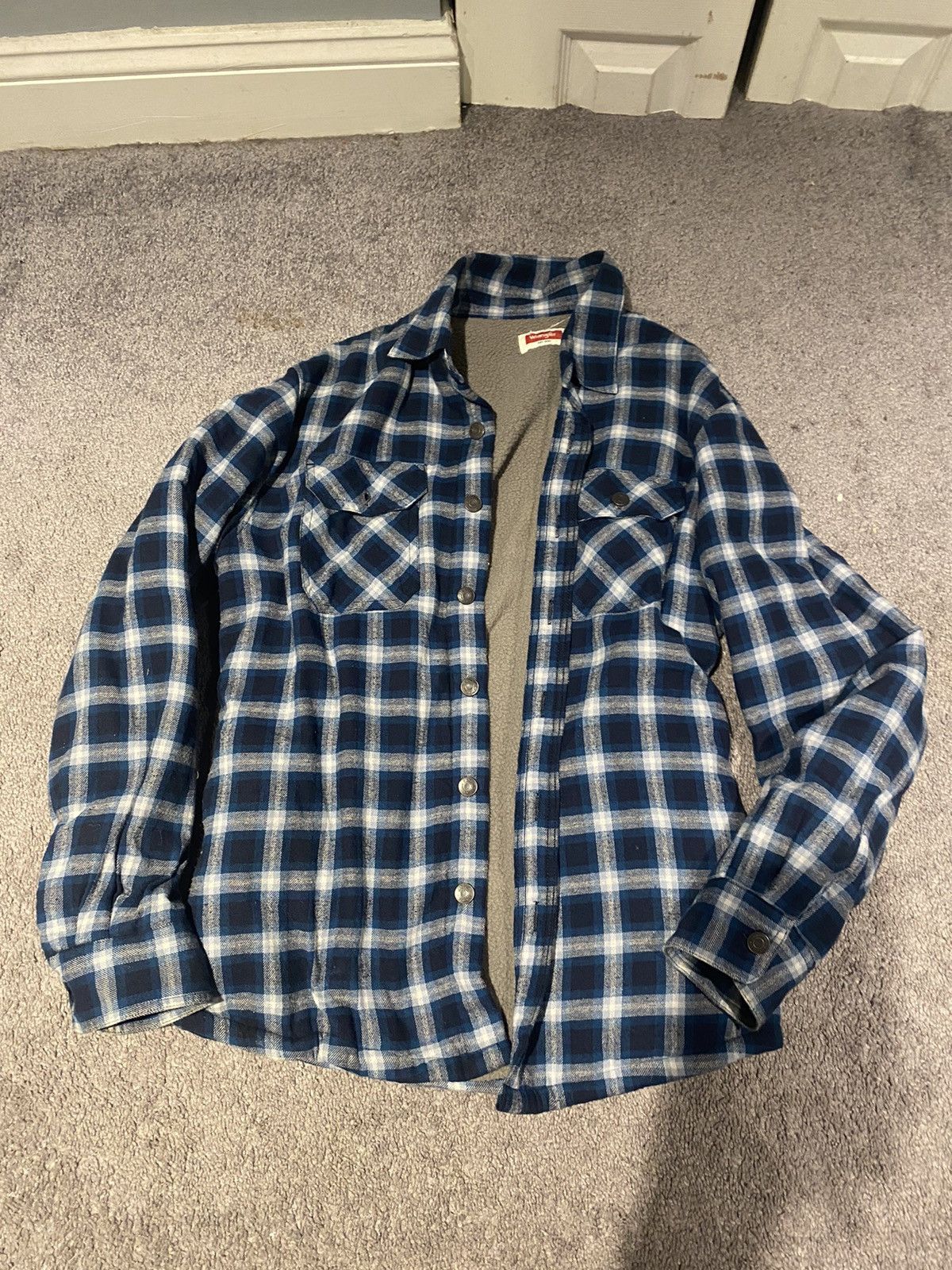 Wrangler Blue and white flannel by Wrangler Size US M / EU 48-50 / 2 - 1 Thumbnail