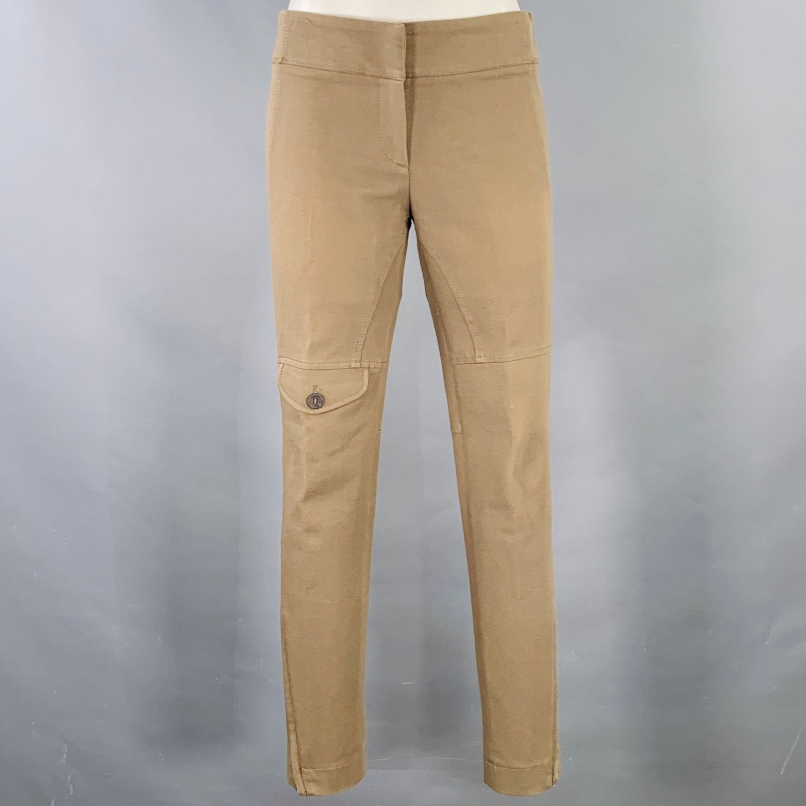Brunello Cucinelli Size 4 Brown Cotton Blend Twill Flat Front Casual Pants Size 27" / US 4 / IT 40 - 1 Thumbnail