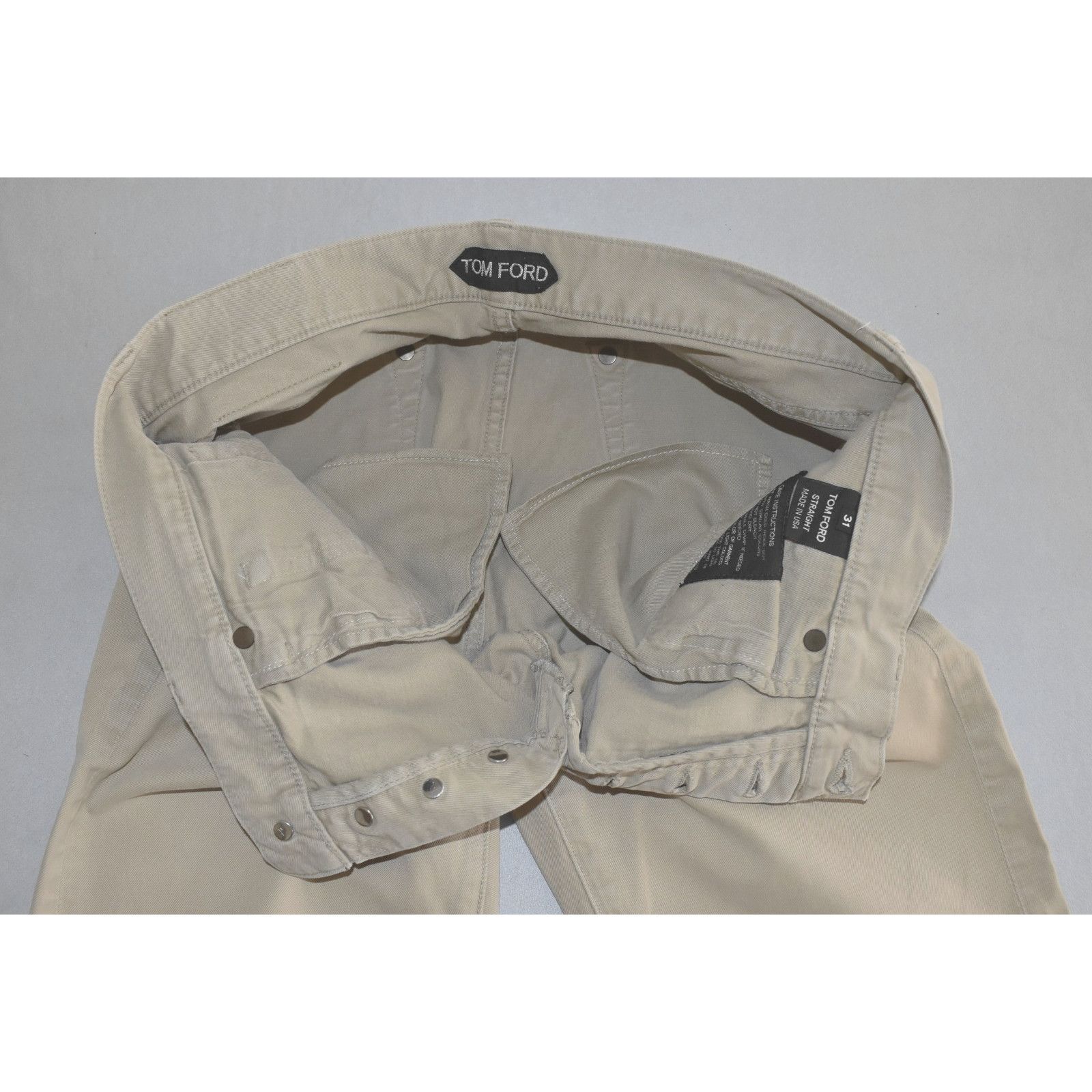 Tom Ford TOM FORD Beige Straight Button Fly Slim Leg Jeans Size 31 Size US 31 - 5 Thumbnail