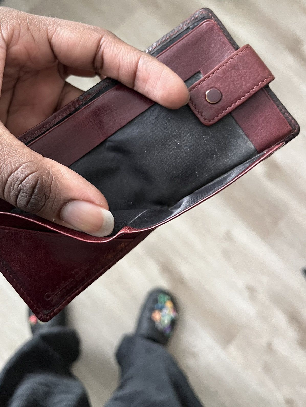 Christian Dior Monsieur Vintage Christian Dior Mini Oxblood Leather Wallet Size ONE SIZE - 7 Thumbnail