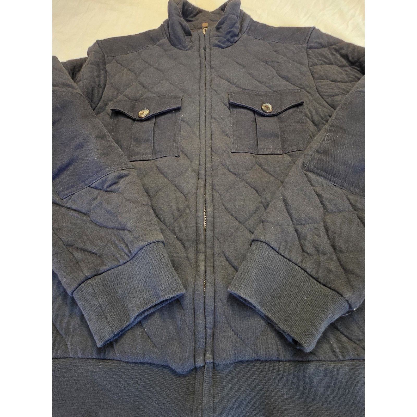 Brooks Brothers Brooks Brothers Men's Lightweight Zippered Navy Blue Quilted Size US L / EU 52-54 / 3 - 2 Thumbnail