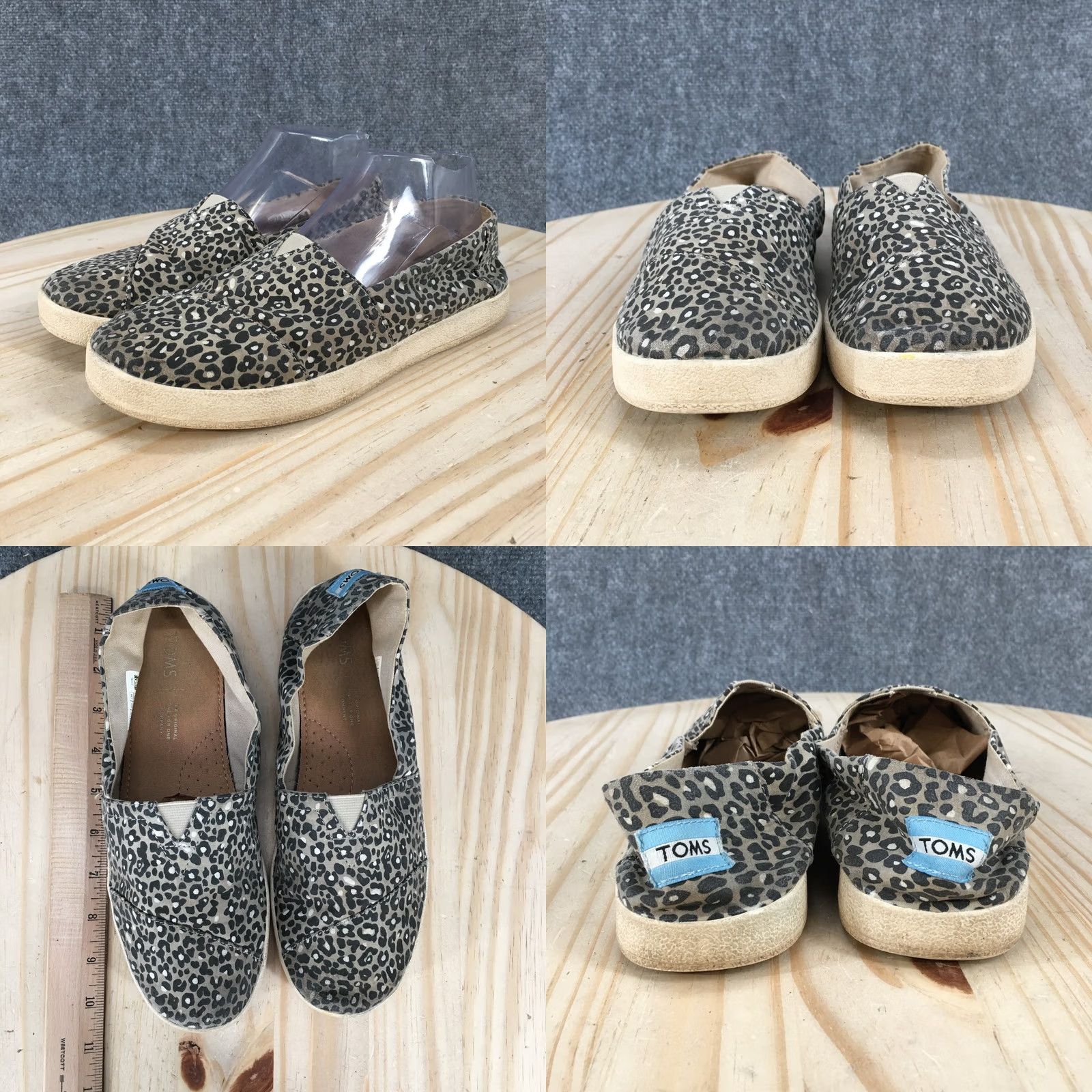 Toms TOMS Avalon Slip-On Womens 8 Black Cheetah Print Casual Comfort Low Top Shoes Size M / US 6-8 / IT 42-44 - 8 Thumbnail