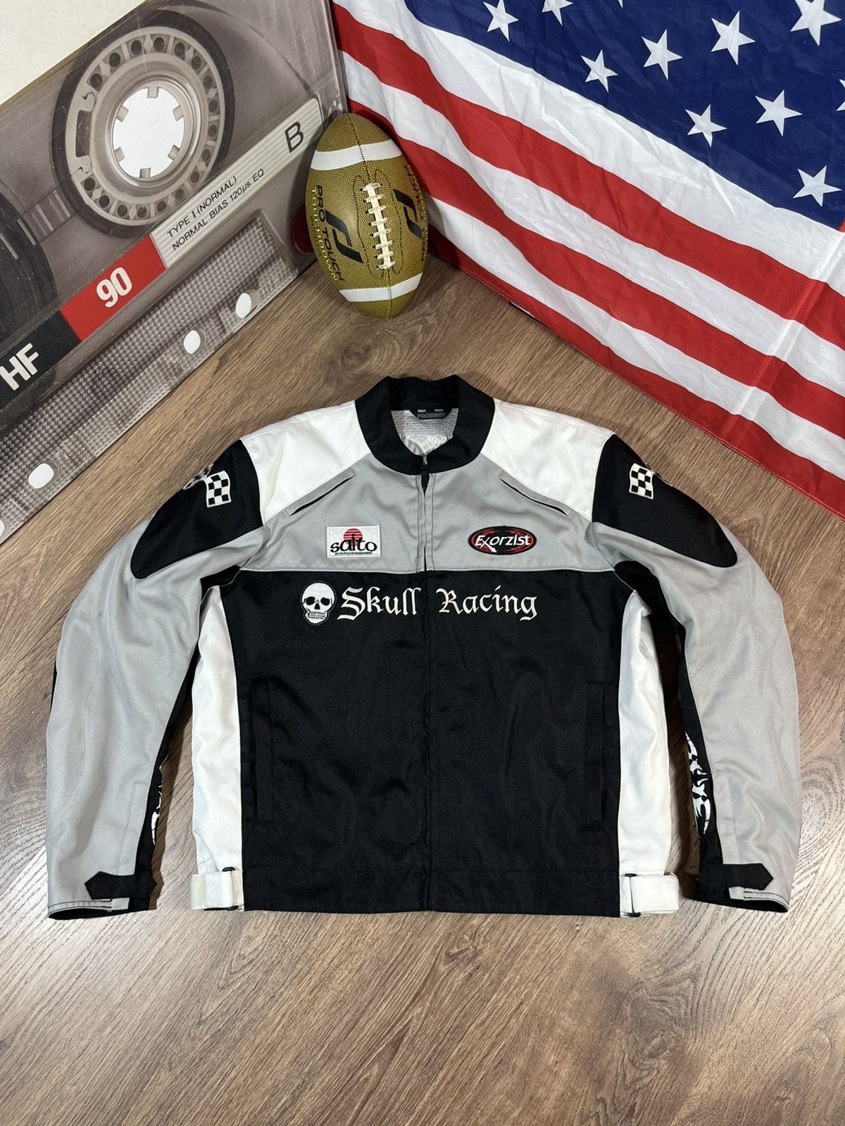Vintage Vintage Probiker Skull Racing Drag Racing Jacket Size XXL Size US XXL / EU 58 / 5 - 1 Thumbnail