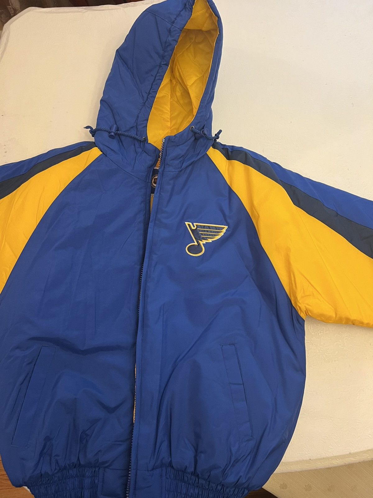 Logo 7 Vintage 90s Logo 7 St. Louis Blues NHL Hooded Puffer Jacket Size US L / EU 52-54 / 3 - 5 Thumbnail