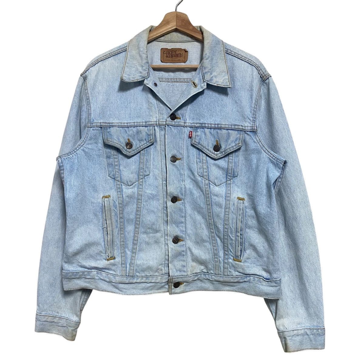 Vintage Levis Denim Trucker Jacket Distressed Faded