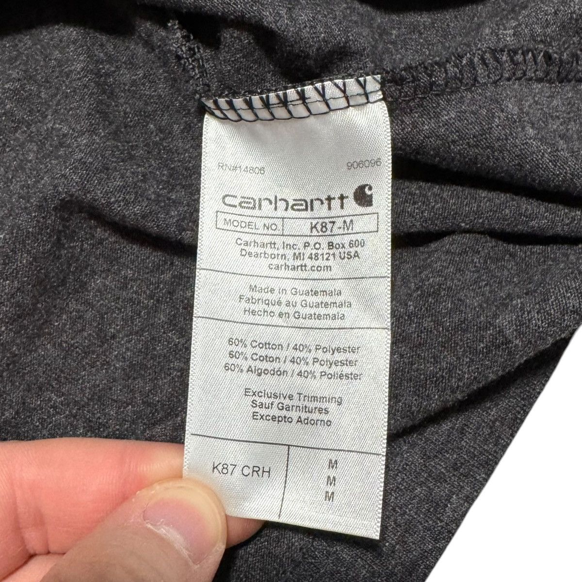 Carhartt Carhartt K87 CRH Loose Fit Gray Pocket Shirt Adult Medium Size US M / EU 48-50 / 2 - 5 Thumbnail