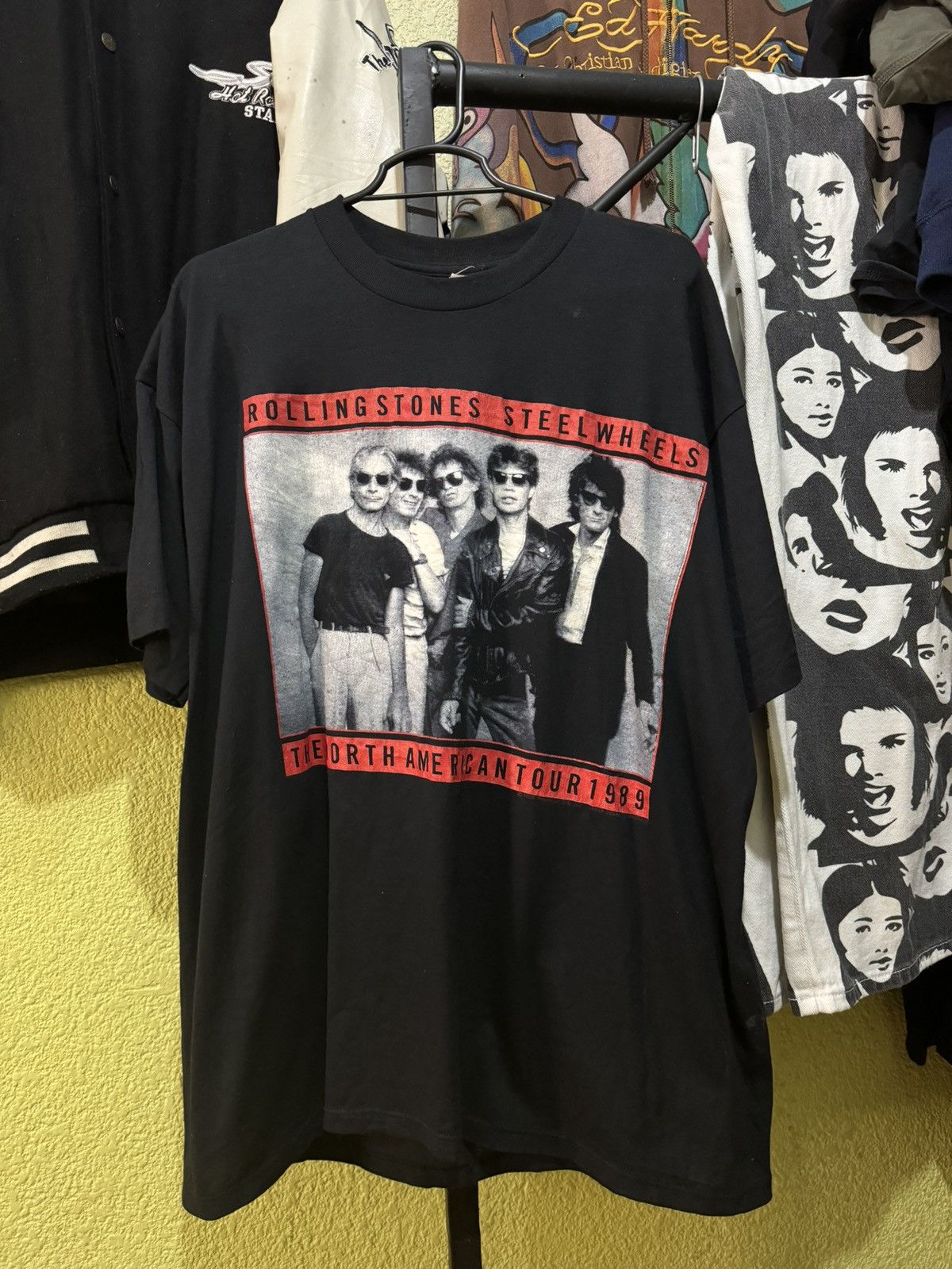 image of Band Tees x Rock T Shirt Vintage Rock Tshirt The Rolling Stones in Black, Men's (Size XL)