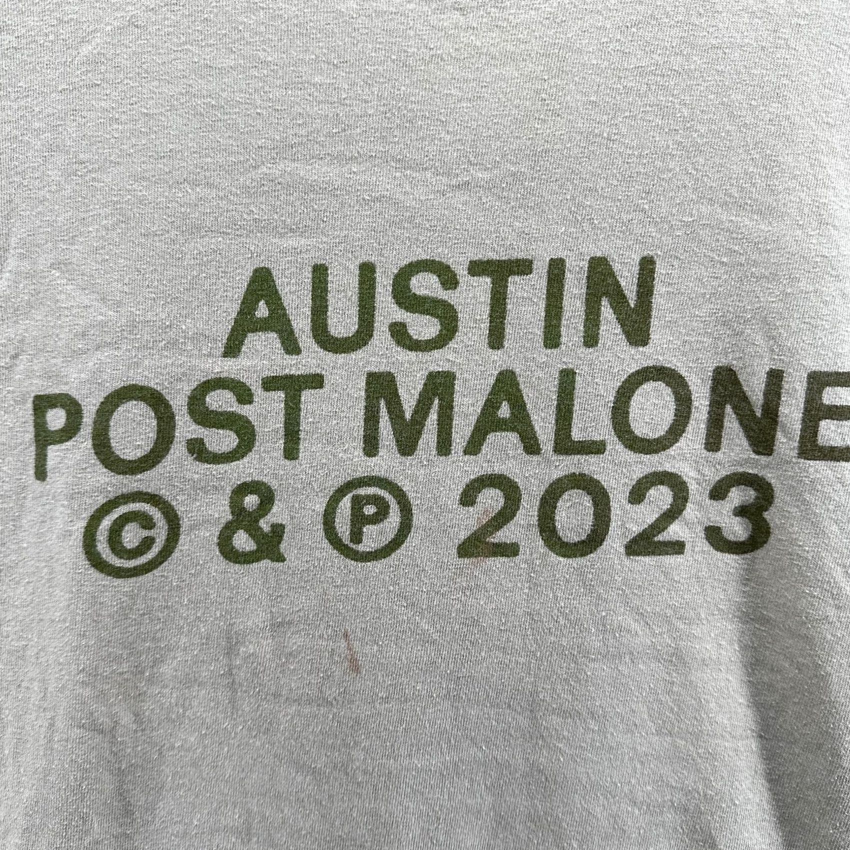 Gustin Austin Post Malone T-Shirt Gray Men's Large Short Sleeve Crew Neck Pullover Size US L / EU 52-54 / 3 - 4 Thumbnail